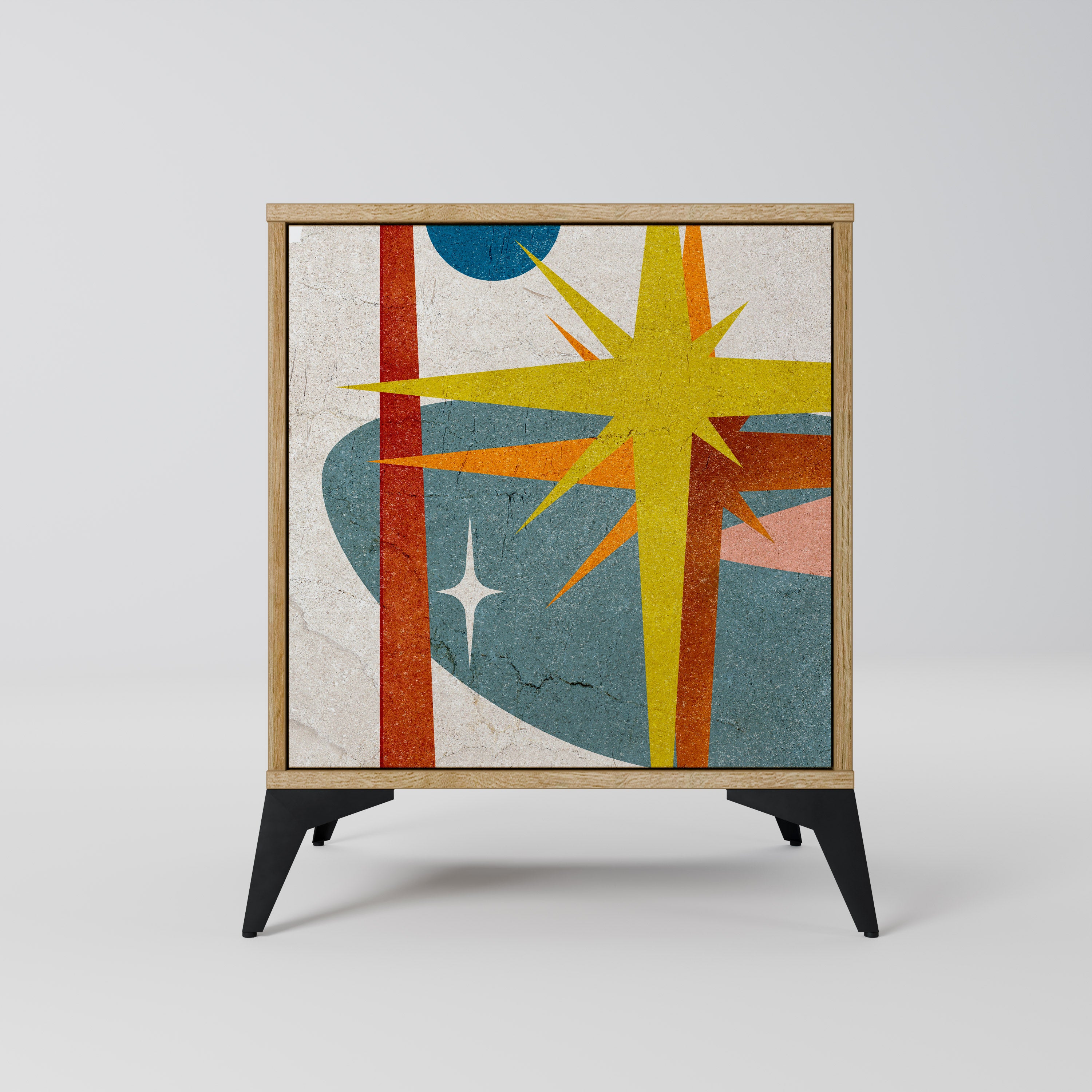 INTERSTELLAR VIBES Sideboard mit 1 Tür in Eiche-Optik