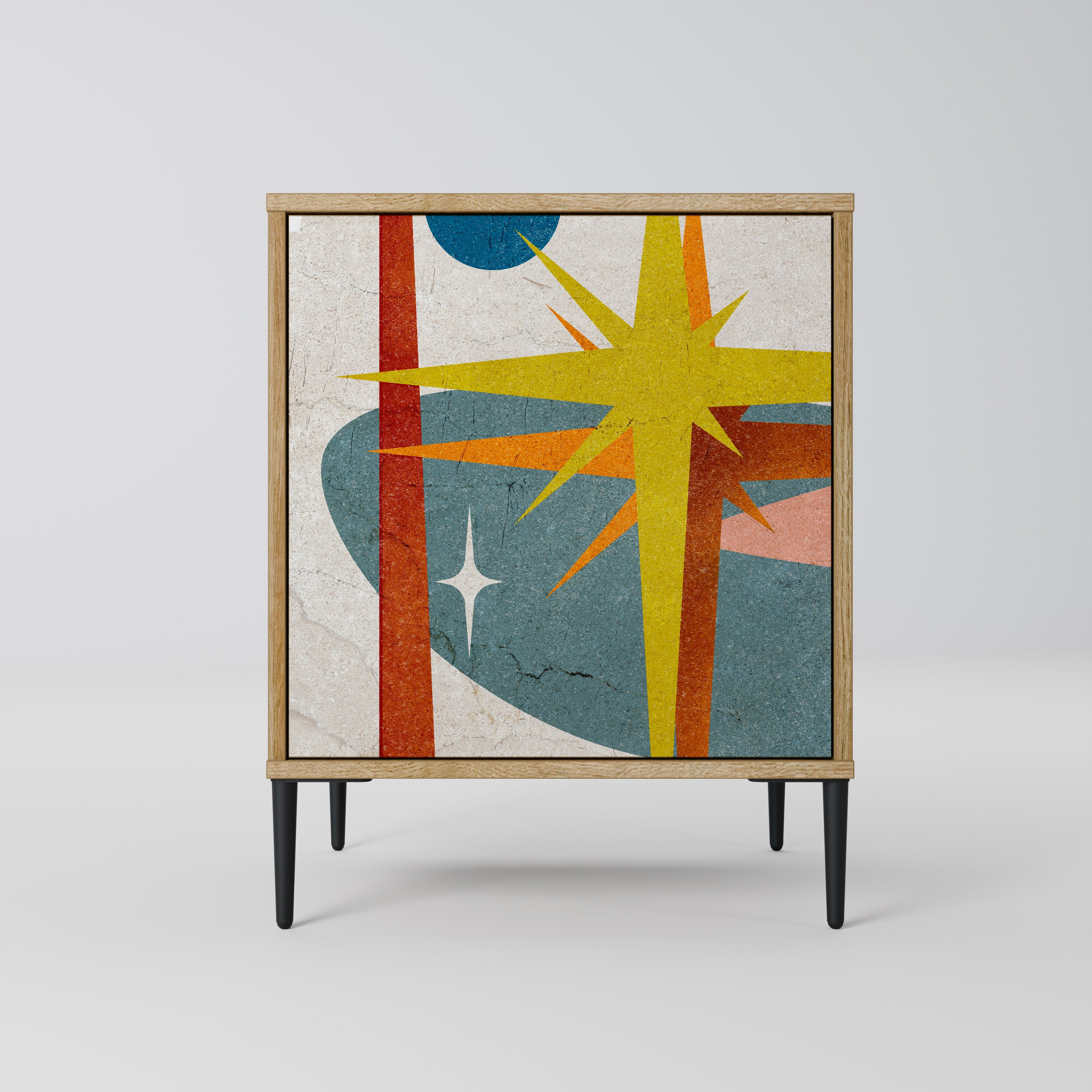 INTERSTELLAR VIBES Sideboard mit 1 Tür in Eiche-Optik