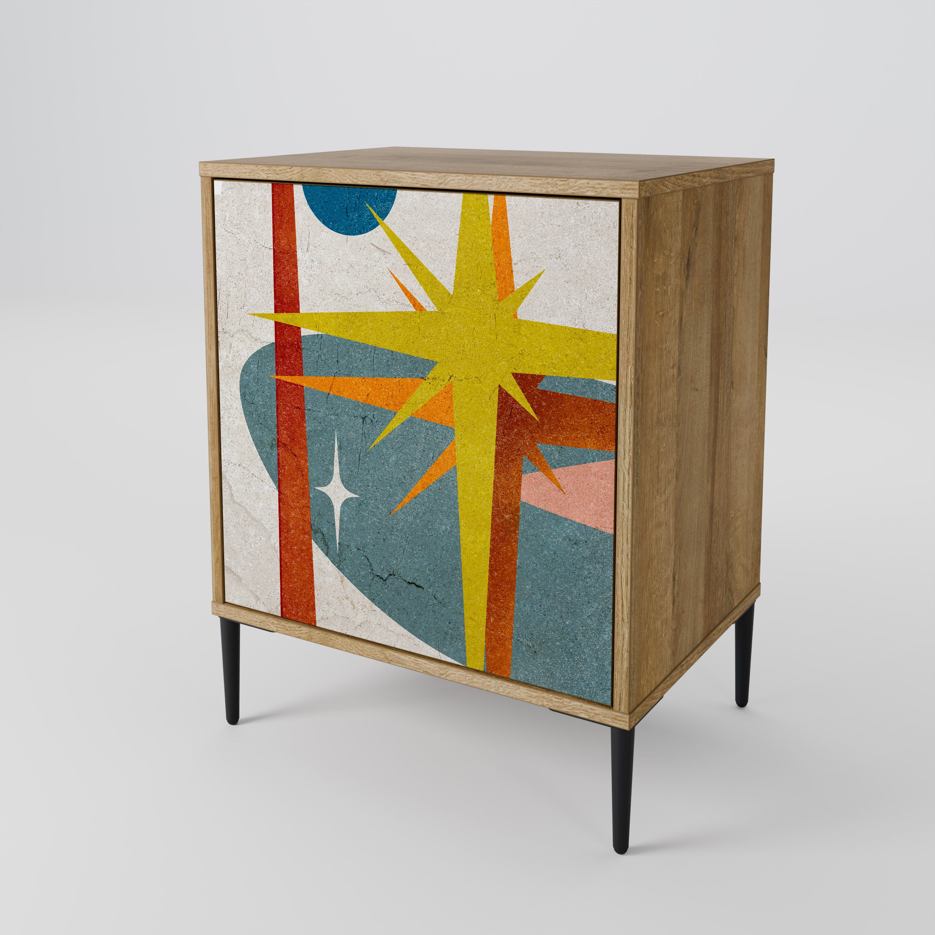 INTERSTELLAR VIBES Sideboard mit 1 Tür in Eiche-Optik