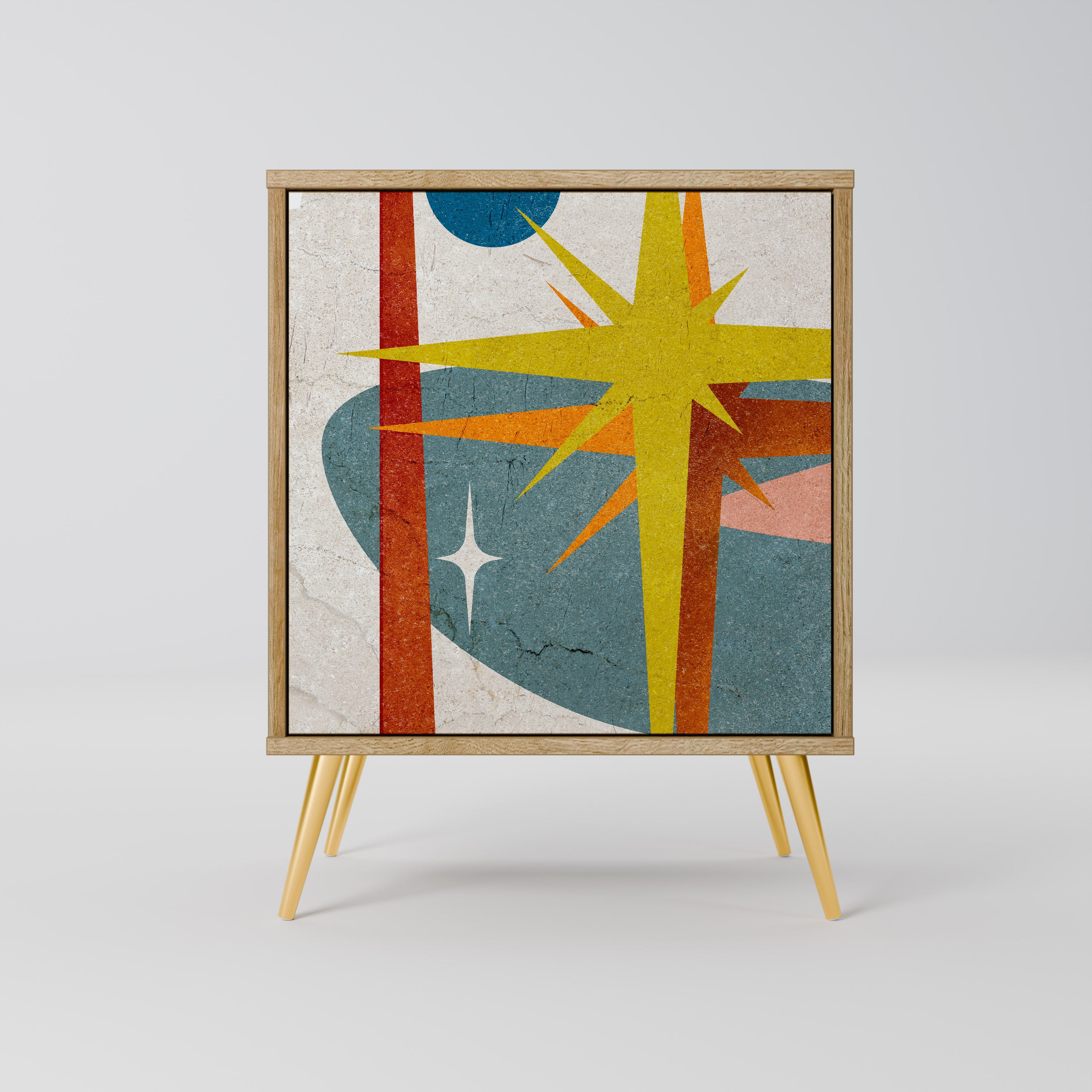 INTERSTELLAR VIBES Sideboard mit 1 Tür in Eiche-Optik