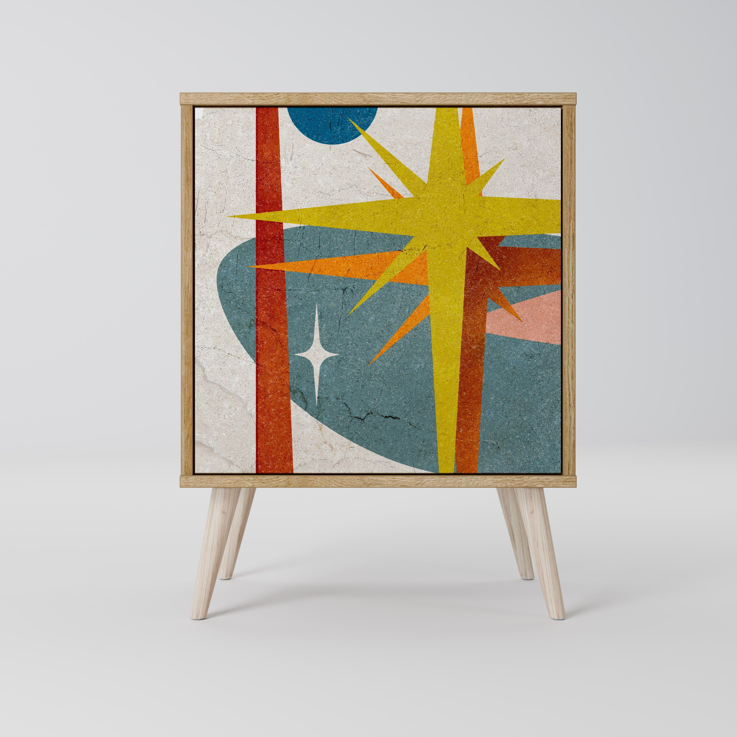 INTERSTELLAR VIBES Sideboard mit 1 Tür in Eiche-Optik