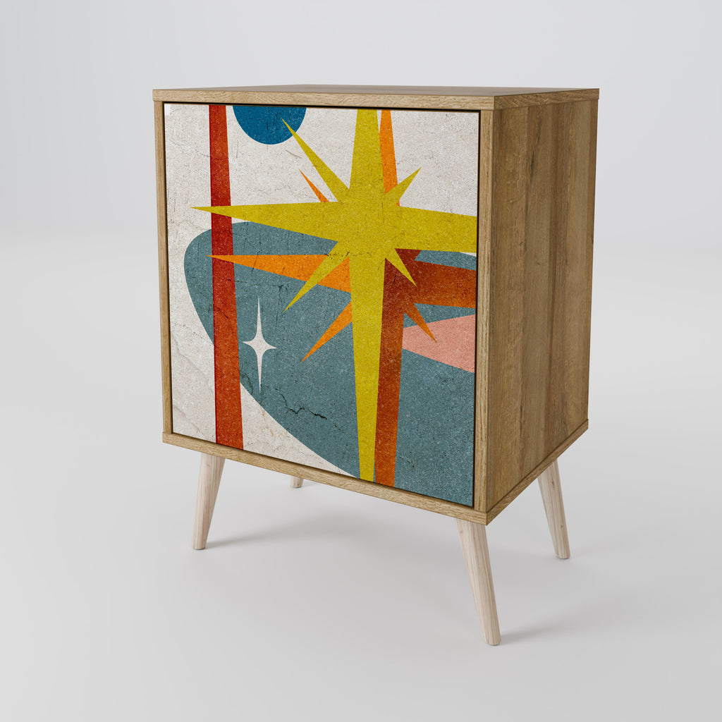 INTERSTELLAR VIBES 1-Door Sideboard in Oak Effect