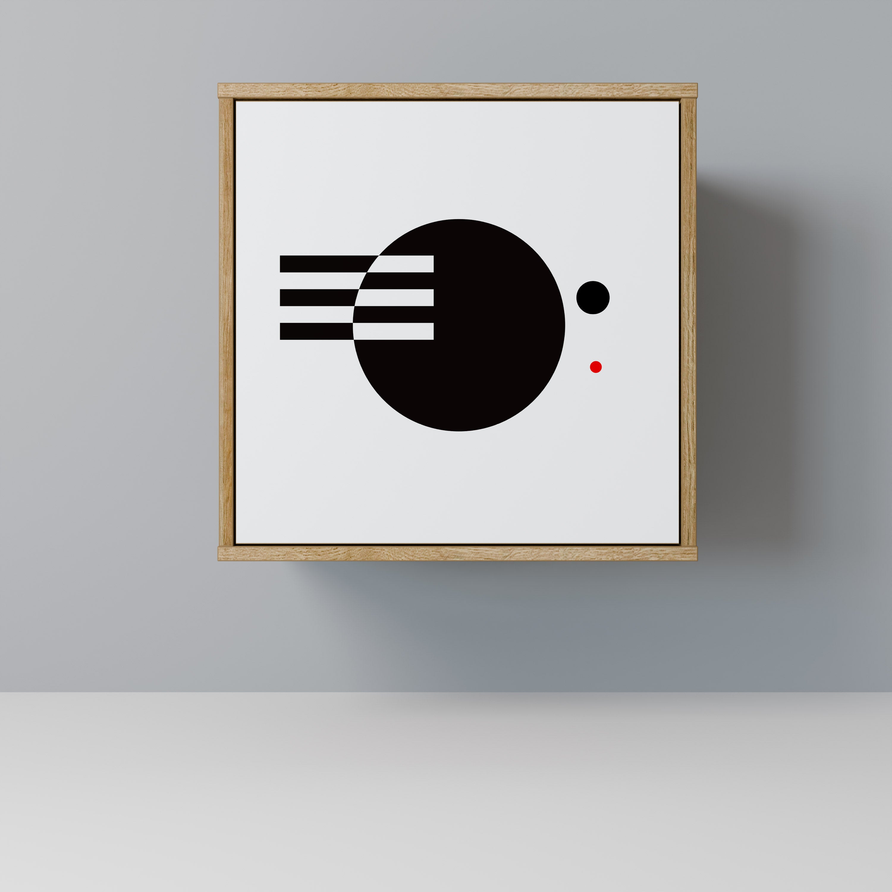 BLACK AND WHITE COMBINATION Sideboard mit 1 Tür in Eiche-Optik