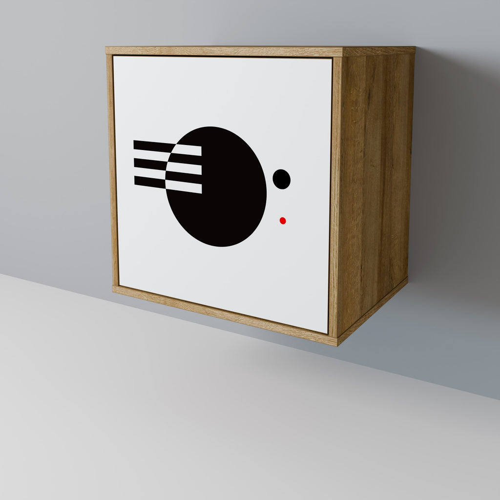 BLACK AND WHITE COMBINATION Sideboard mit 1 Tür in Eiche-Optik