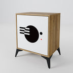 BLACK AND WHITE COMBINATION Sideboard mit 1 Tür in Eiche-Optik