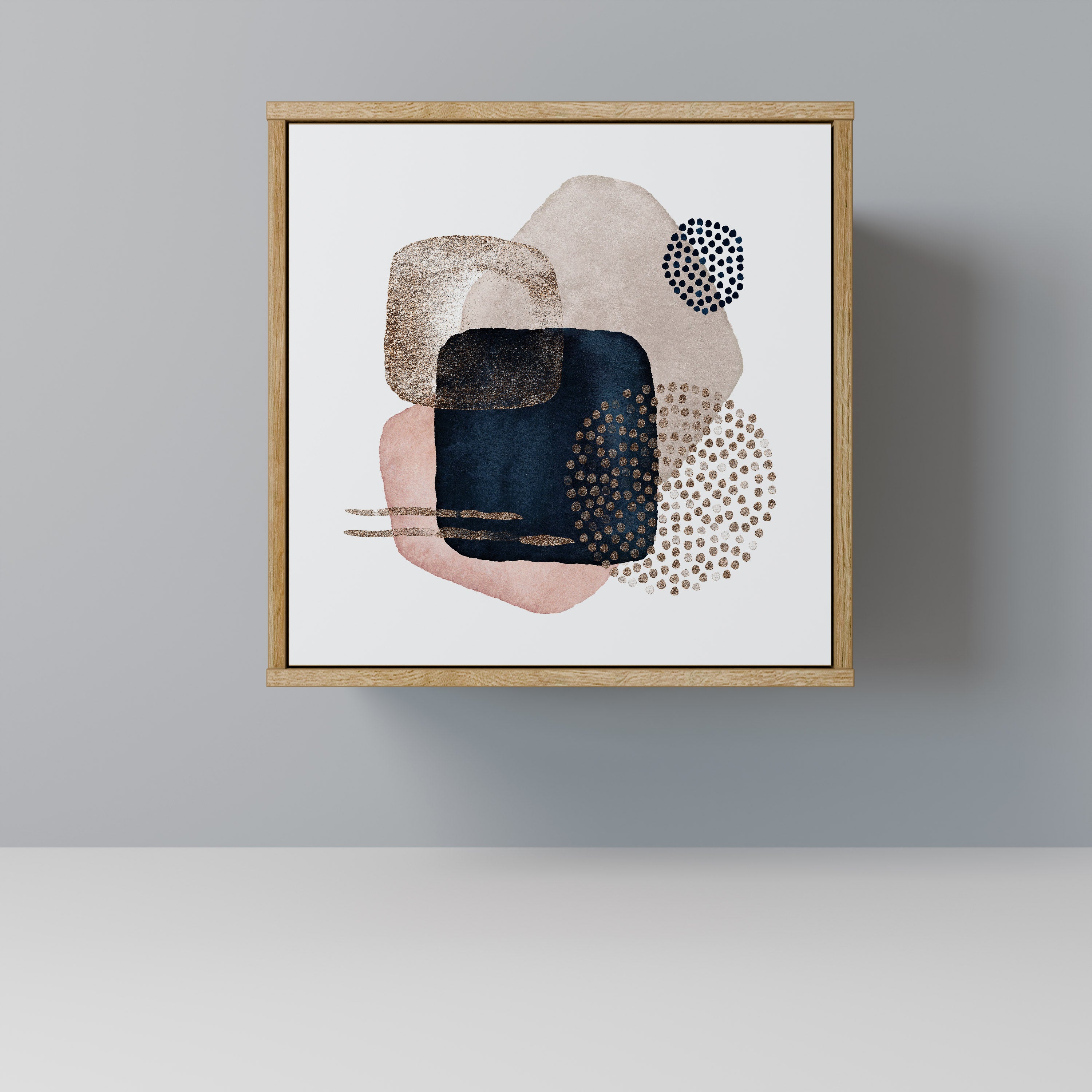 COLORFUL SHAPES Sideboard mit 1 Tür in Eiche-Optik