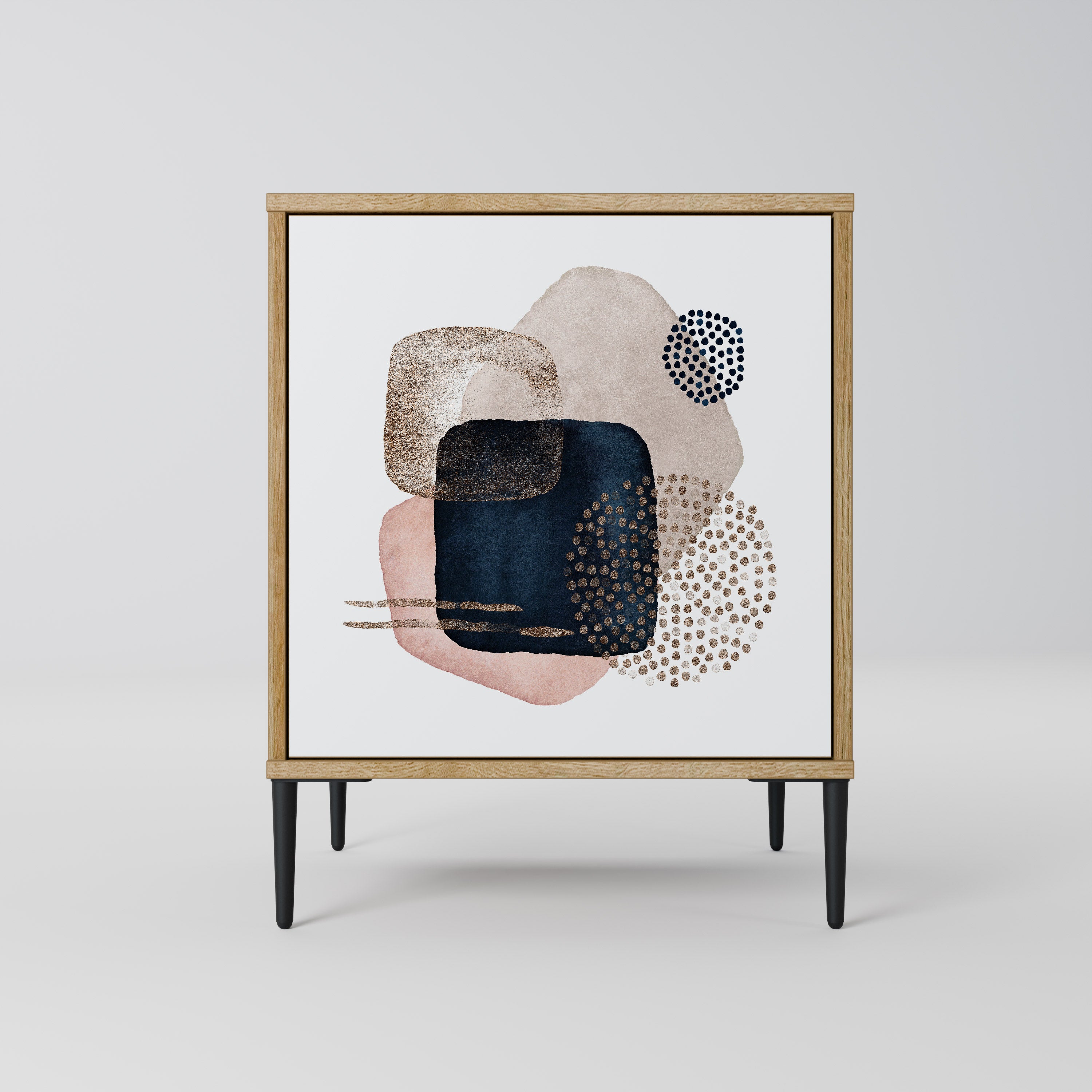 COLORFUL SHAPES Sideboard mit 1 Tür in Eiche-Optik