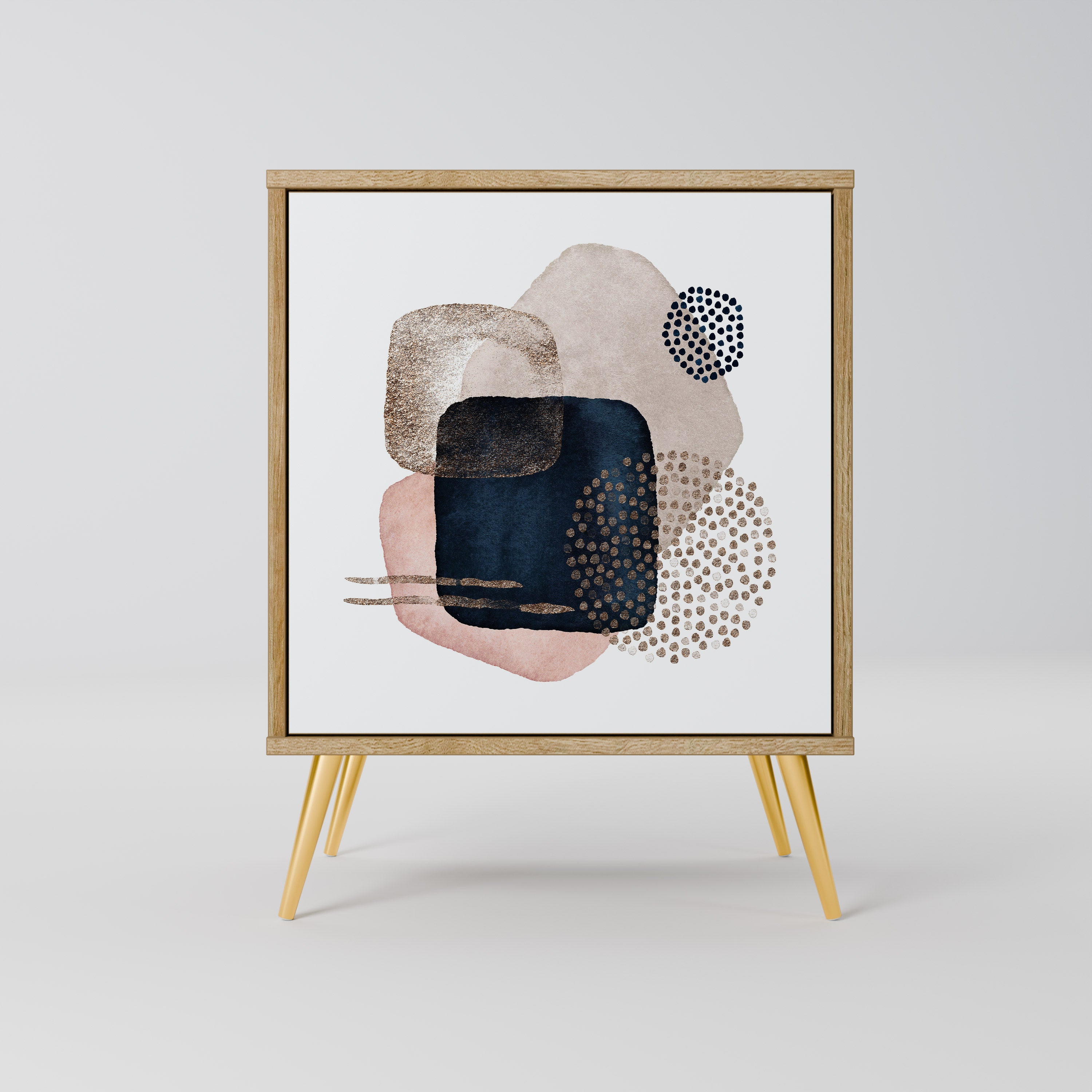 COLORFUL SHAPES Sideboard mit 1 Tür in Eiche-Optik