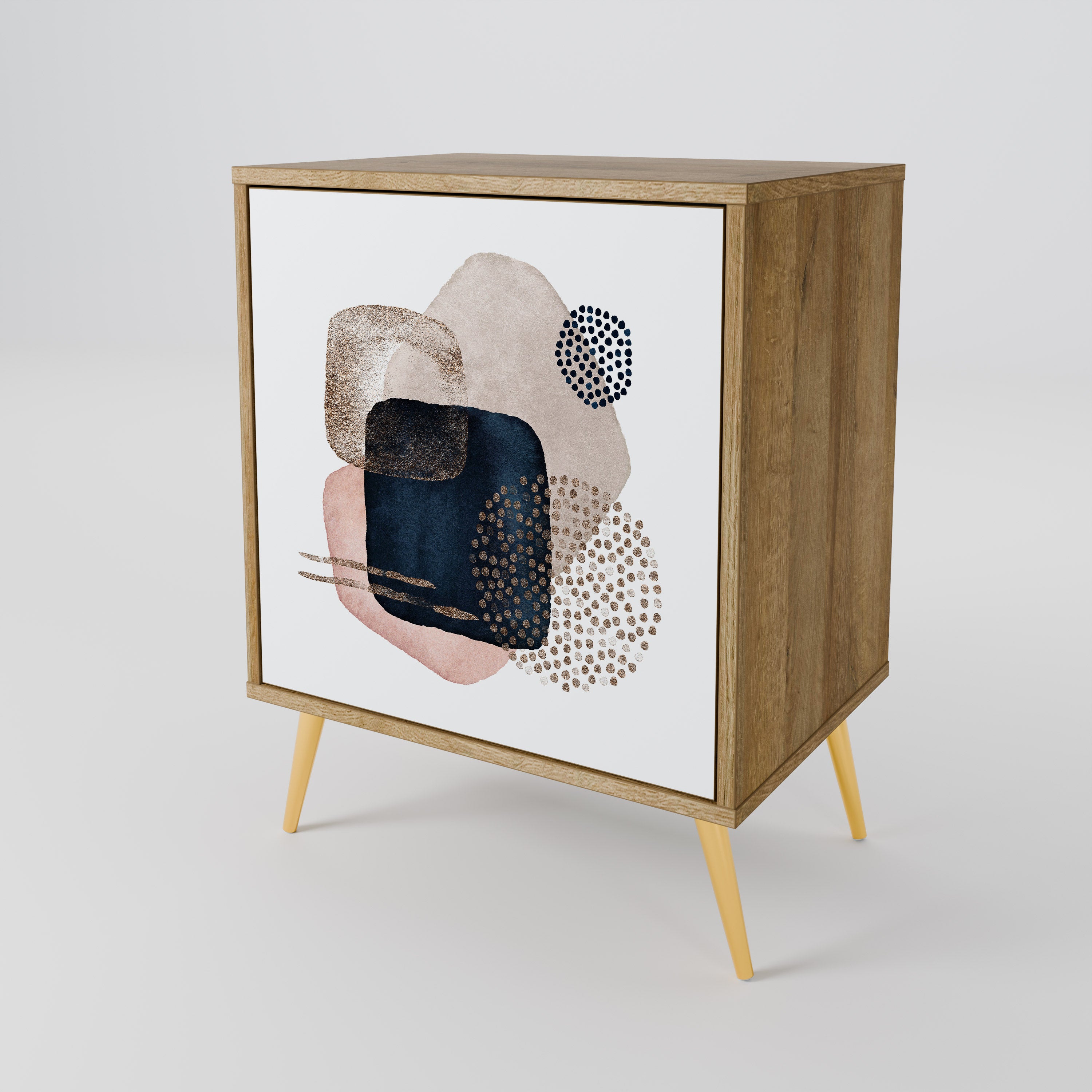 COLORFUL SHAPES Sideboard mit 1 Tür in Eiche-Optik