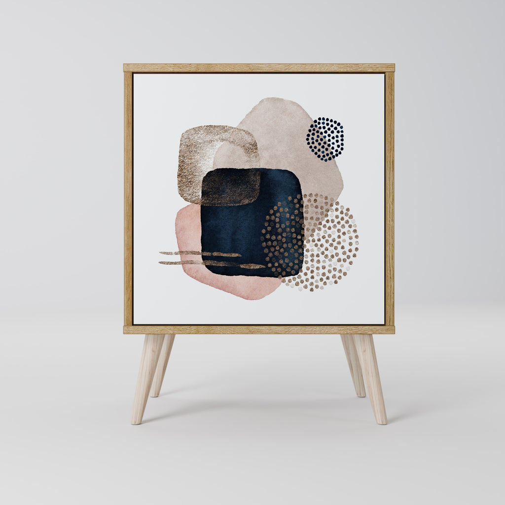 COLORFUL SHAPES Sideboard mit 1 Tür in Eiche-Optik