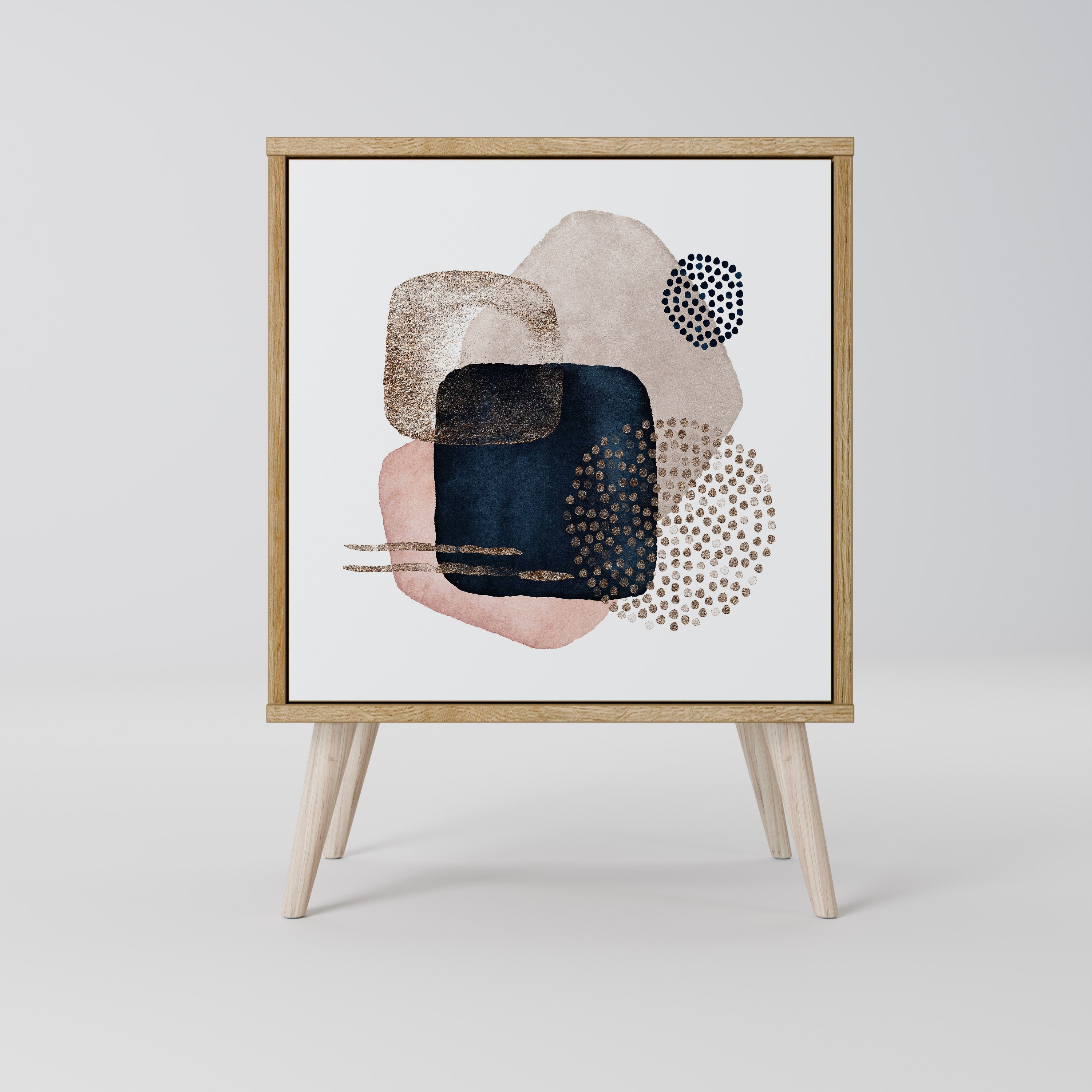 COLORFUL SHAPES Sideboard mit 1 Tür in Eiche-Optik