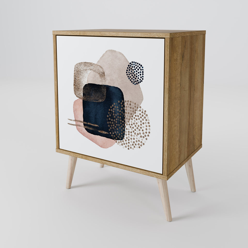 COLORFUL SHAPES Sideboard mit 1 Tür in Eiche-Optik