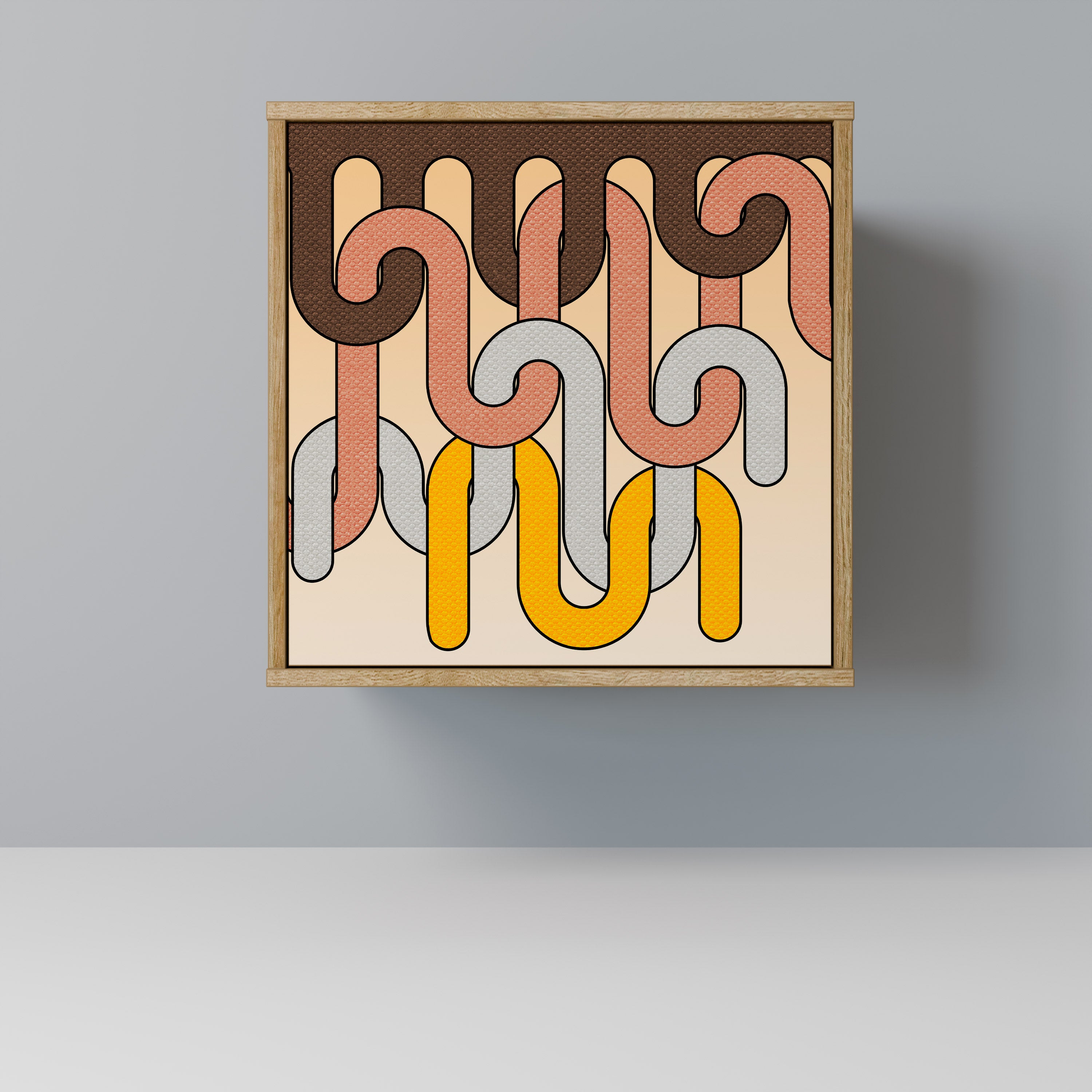 COLORFUL STRINGS Sideboard mit 1 Tür in Eiche-Optik