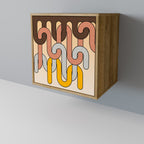 COLORFUL STRINGS Sideboard mit 1 Tür in Eiche-Optik