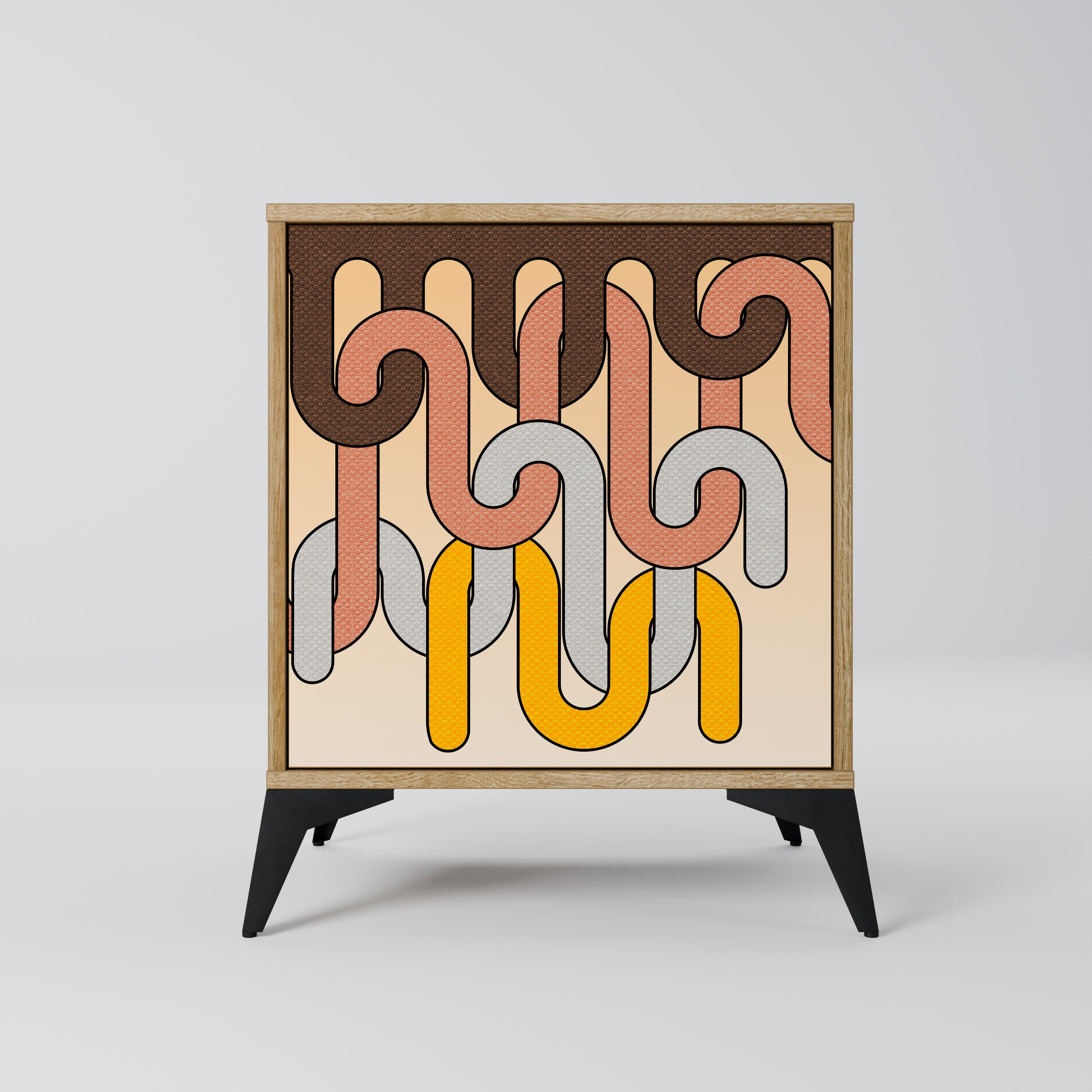 COLORFUL STRINGS Sideboard mit 1 Tür in Eiche-Optik