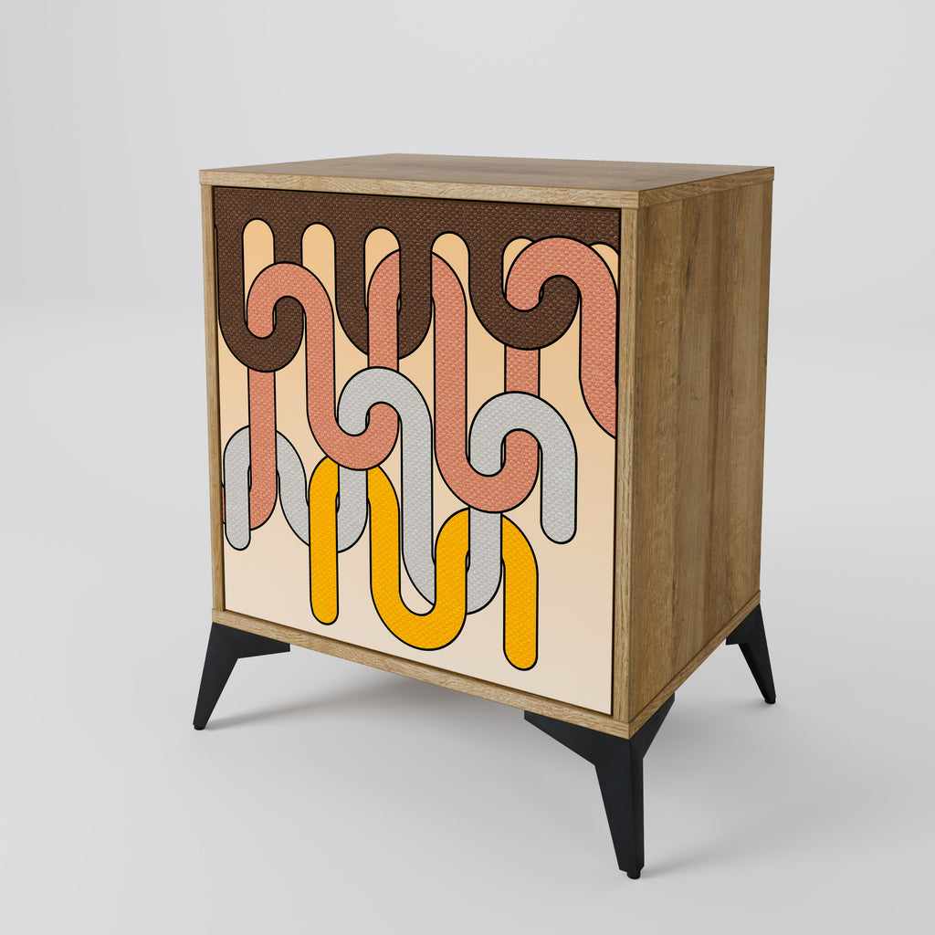 COLORFUL STRINGS Sideboard mit 1 Tür in Eiche-Optik