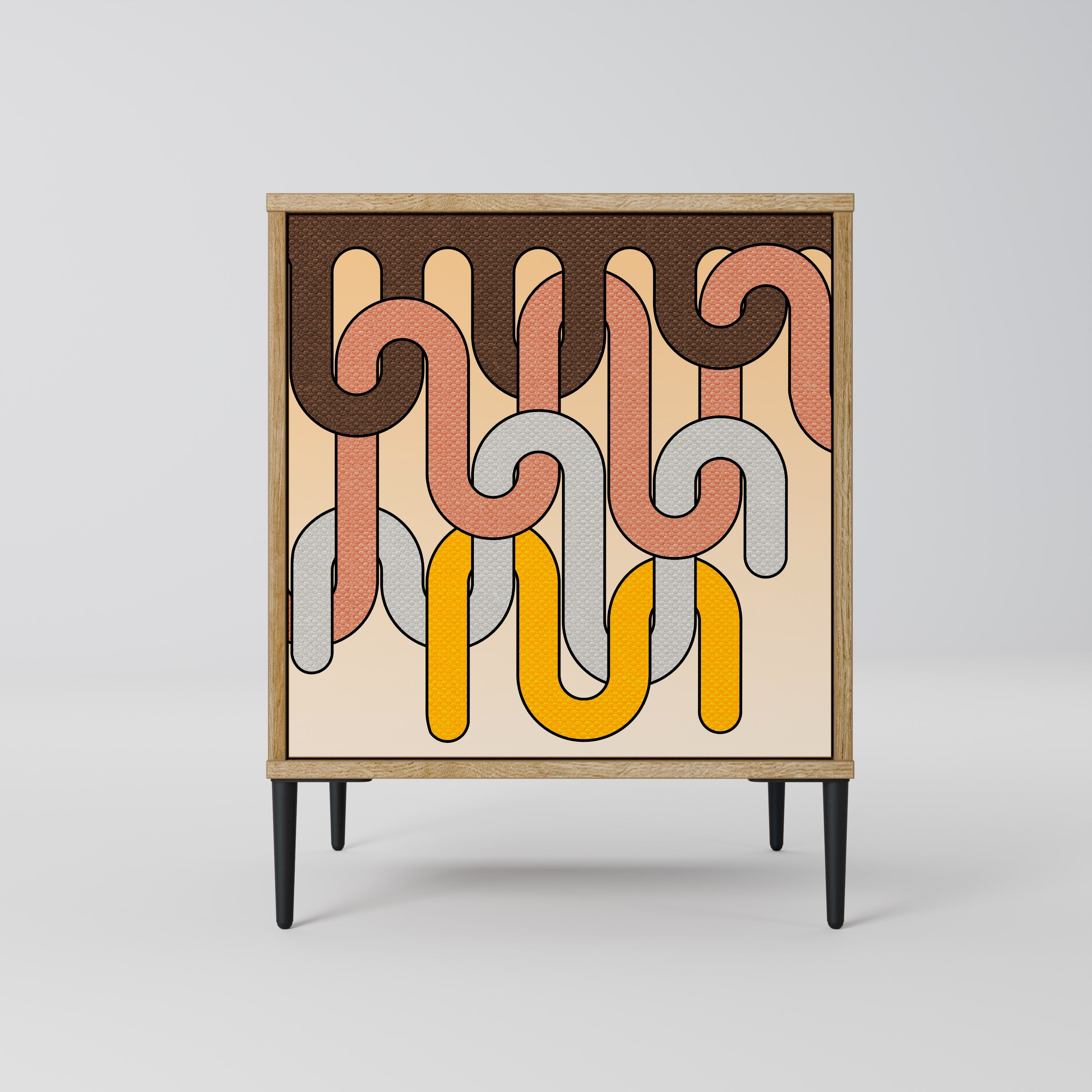 COLORFUL STRINGS Sideboard mit 1 Tür in Eiche-Optik