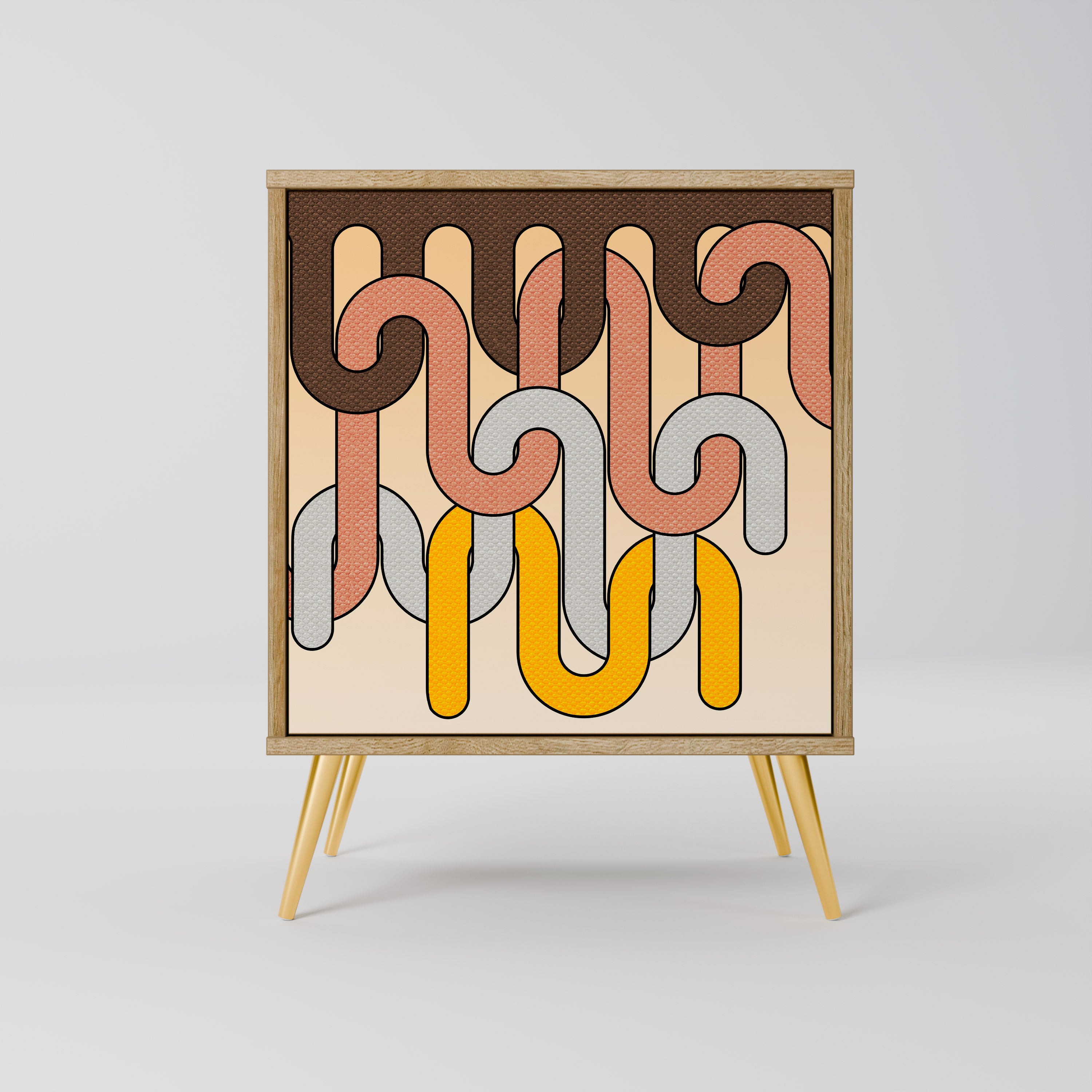 COLORFUL STRINGS Sideboard mit 1 Tür in Eiche-Optik