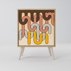 COLORFUL STRINGS Sideboard mit 1 Tür in Eiche-Optik