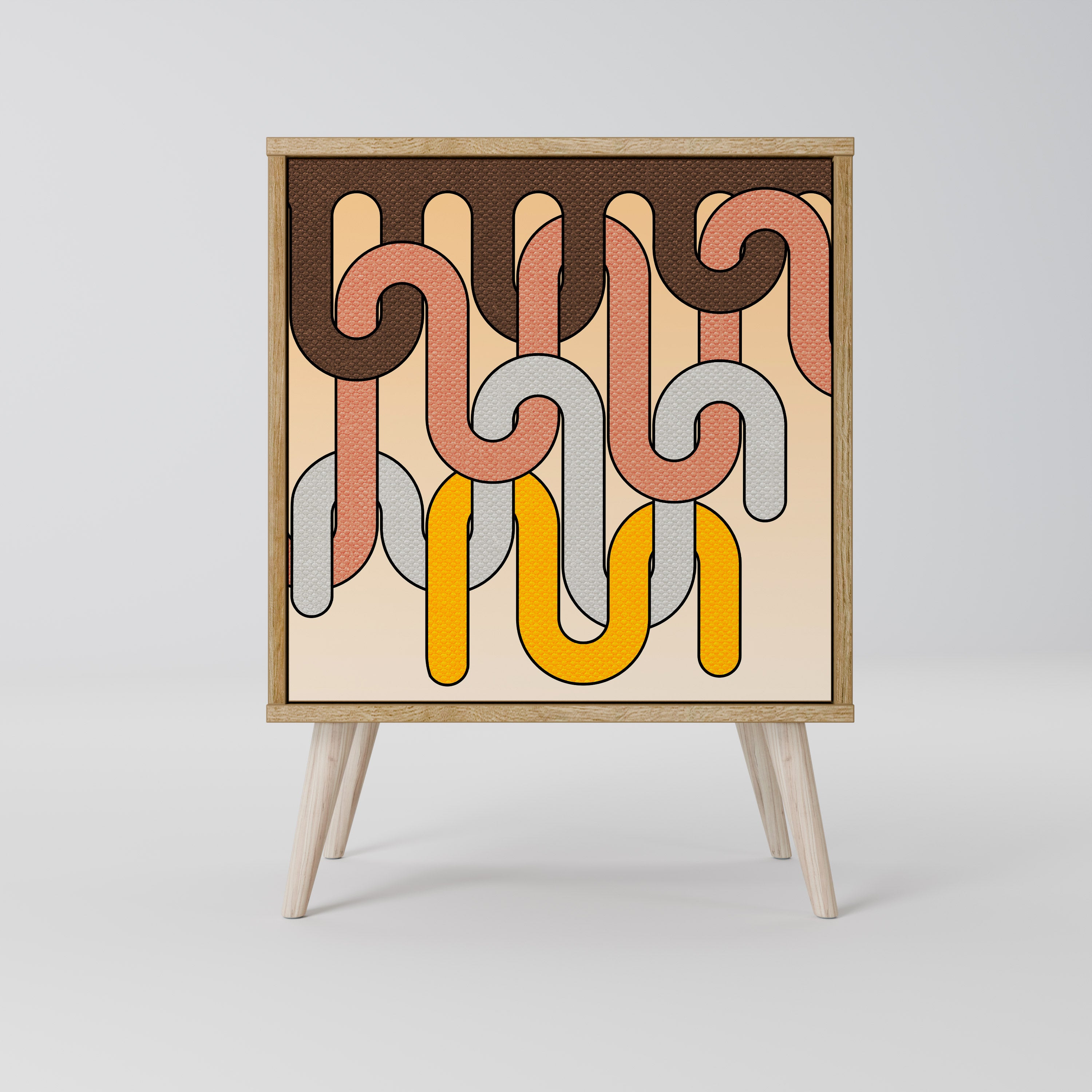 COLORFUL STRINGS Sideboard mit 1 Tür in Eiche-Optik