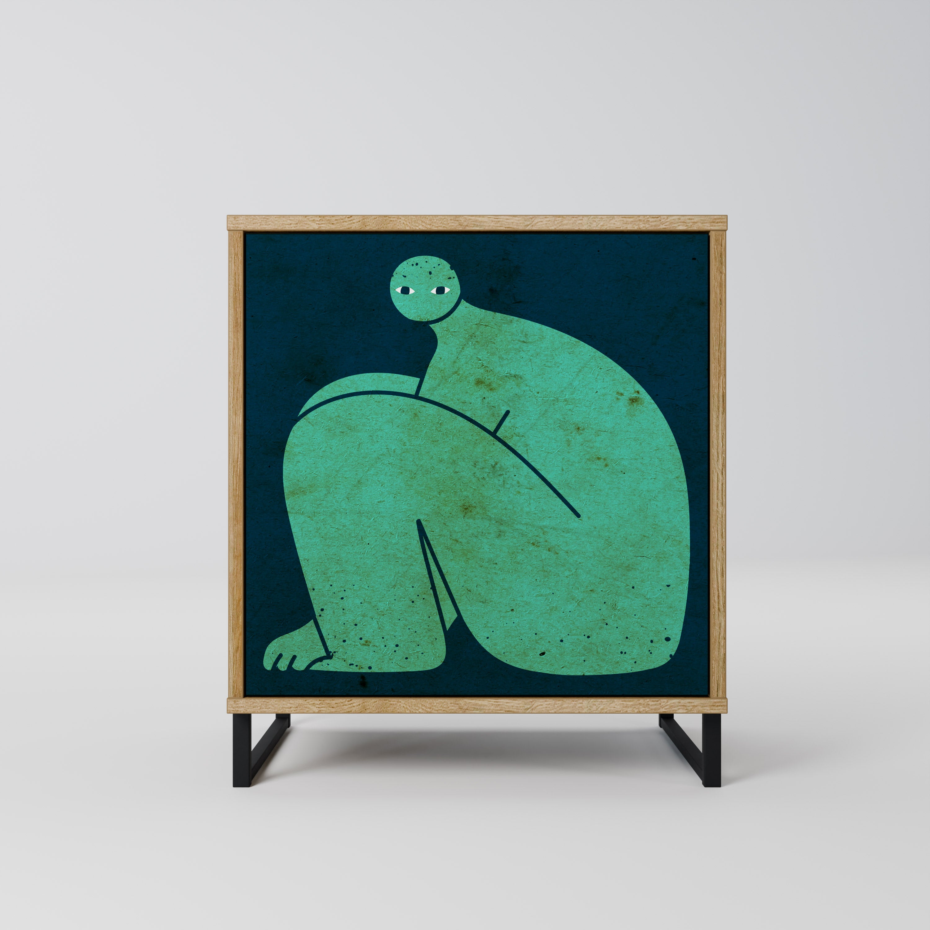 TOGETHER BUT SEPARATELY Sideboard mit 1 Tür in Eiche-Optik