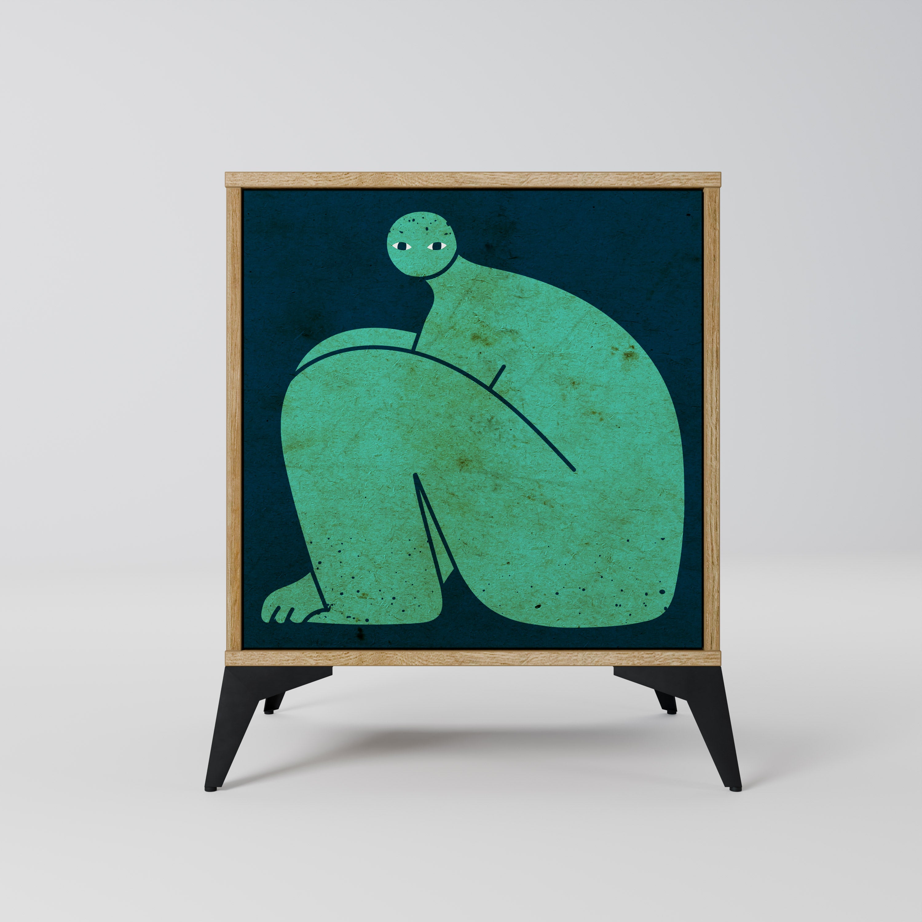 TOGETHER BUT SEPARATELY Sideboard mit 1 Tür in Eiche-Optik