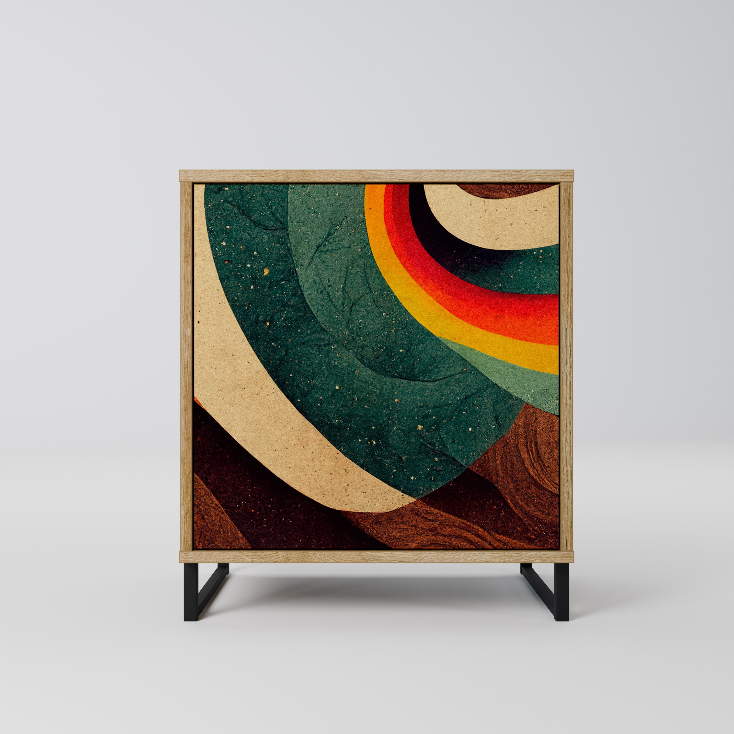 COLORFUL STRANDS Sideboard mit 1 Tür in Eiche-Optik