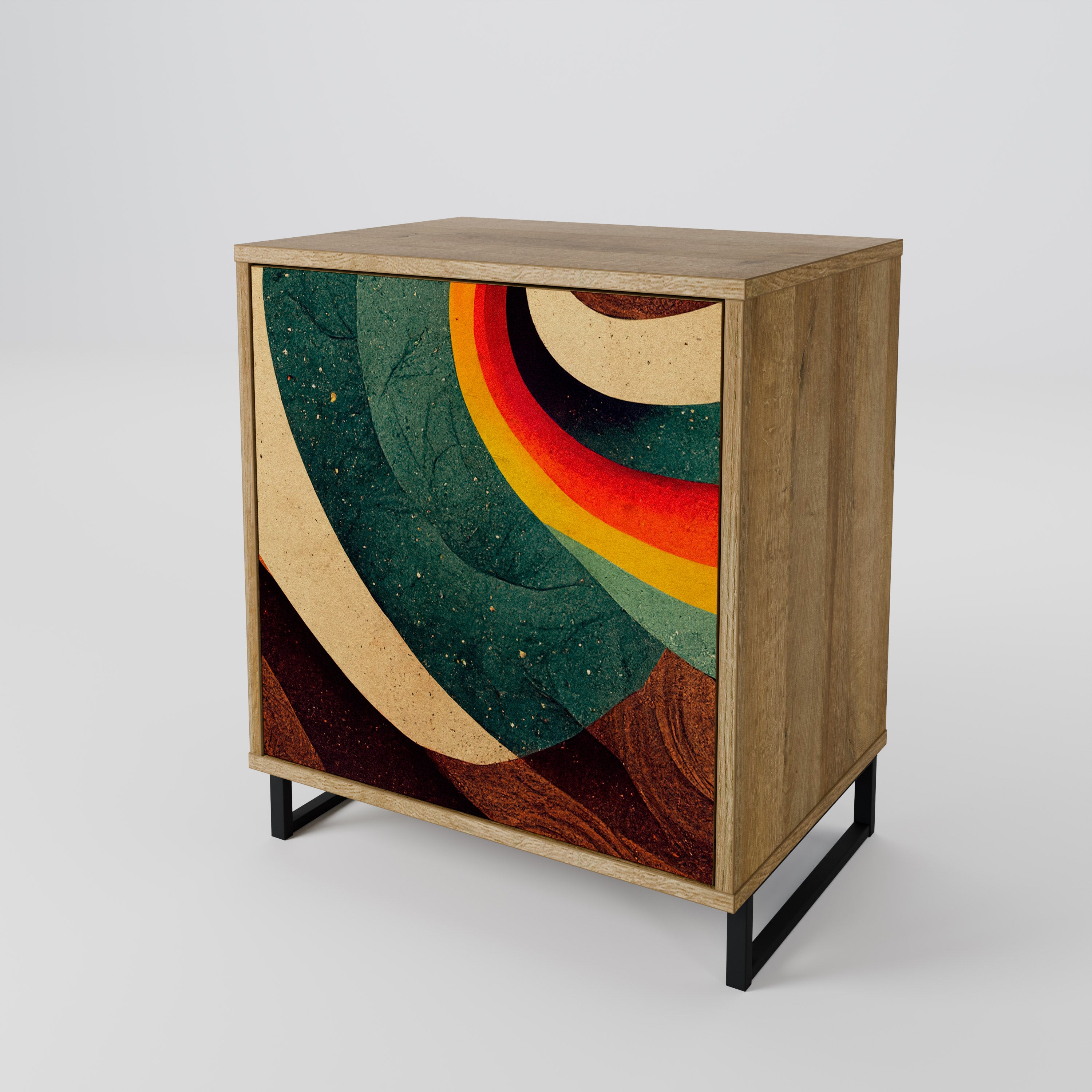 COLORFUL STRANDS Sideboard mit 1 Tür in Eiche-Optik