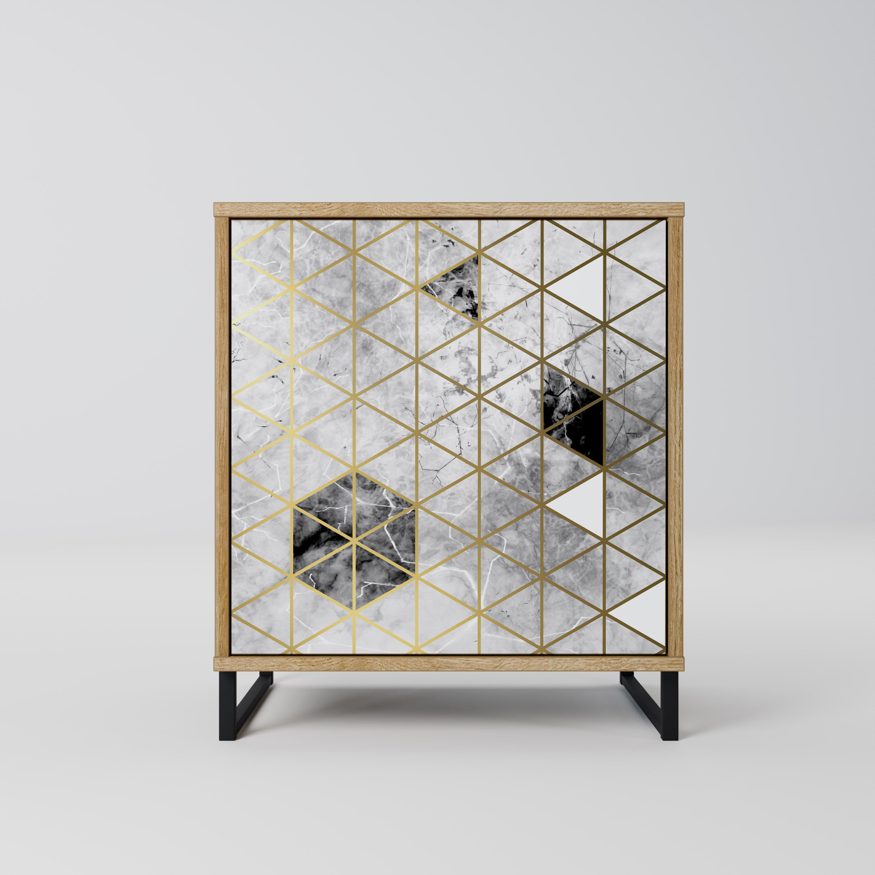 ASHEN ARIA Sideboard mit 1 Tür in Eiche-Optik