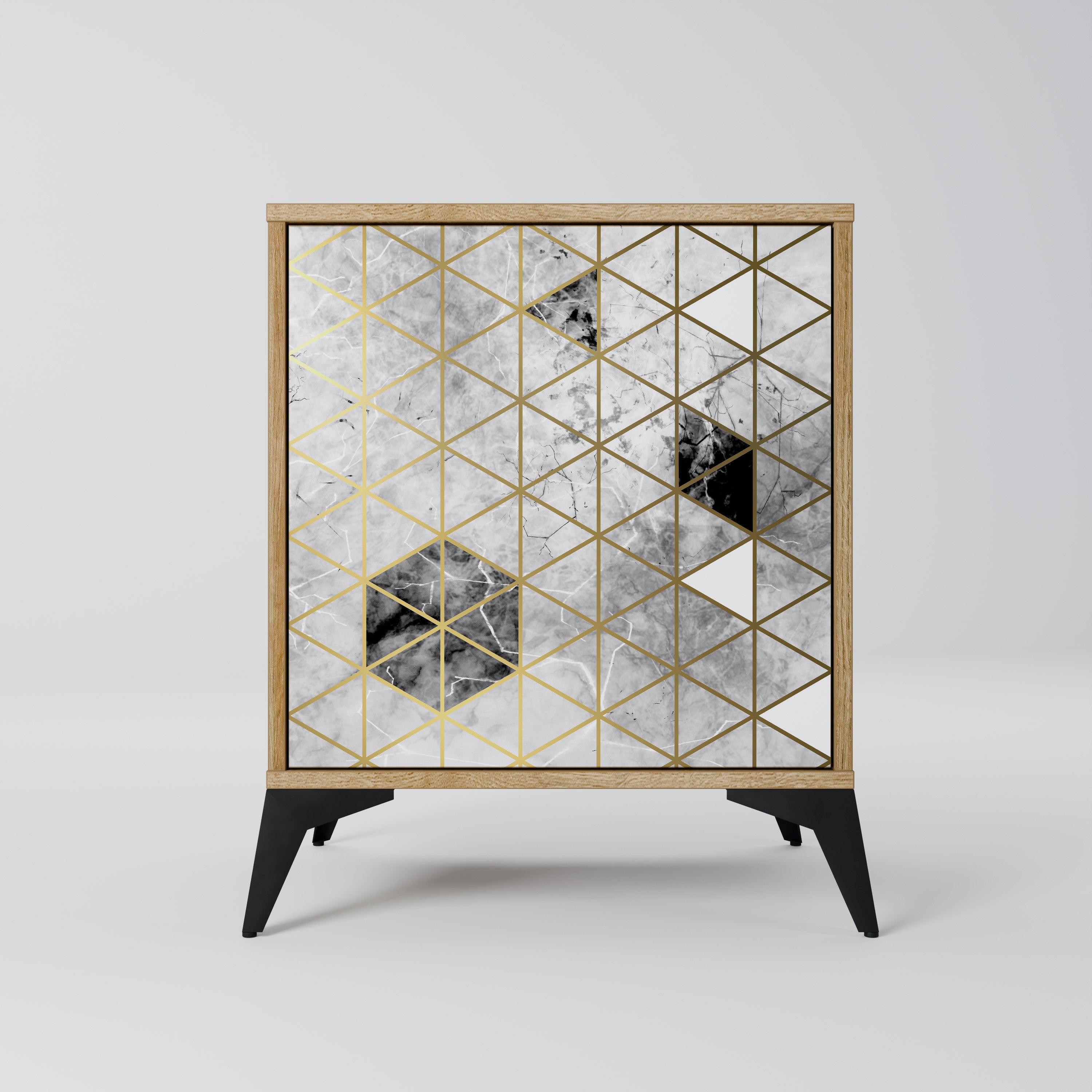 ASHEN ARIA Sideboard mit 1 Tür in Eiche-Optik