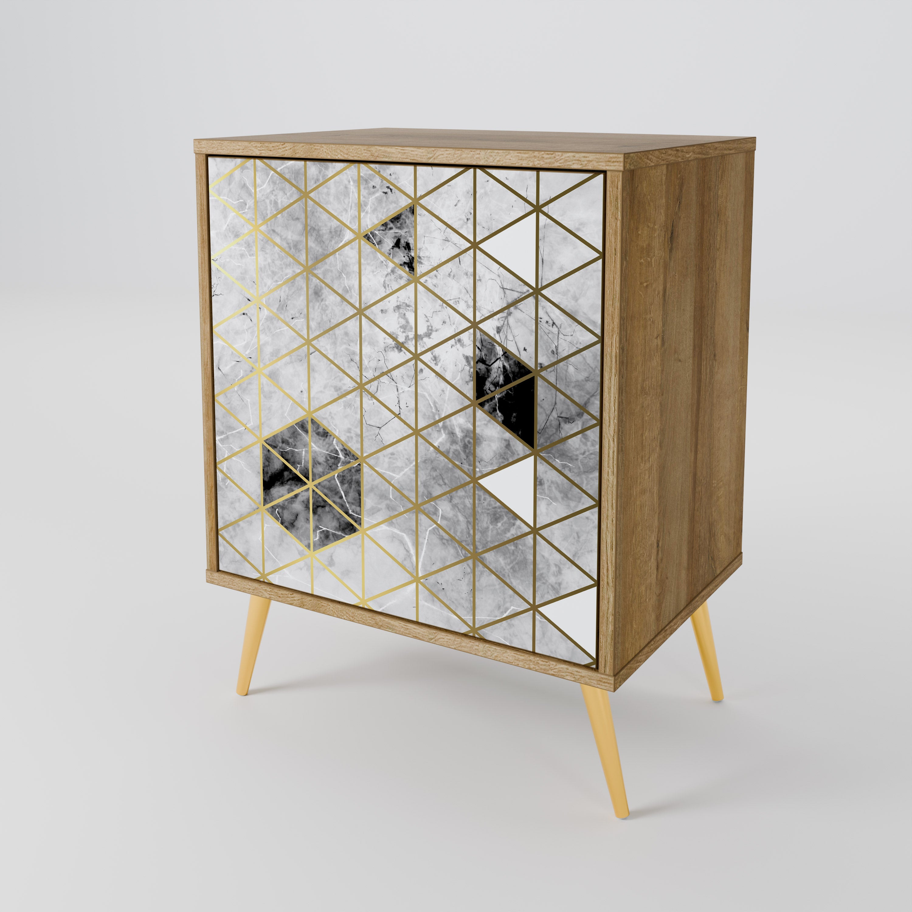 ASHEN ARIA Sideboard mit 1 Tür in Eiche-Optik