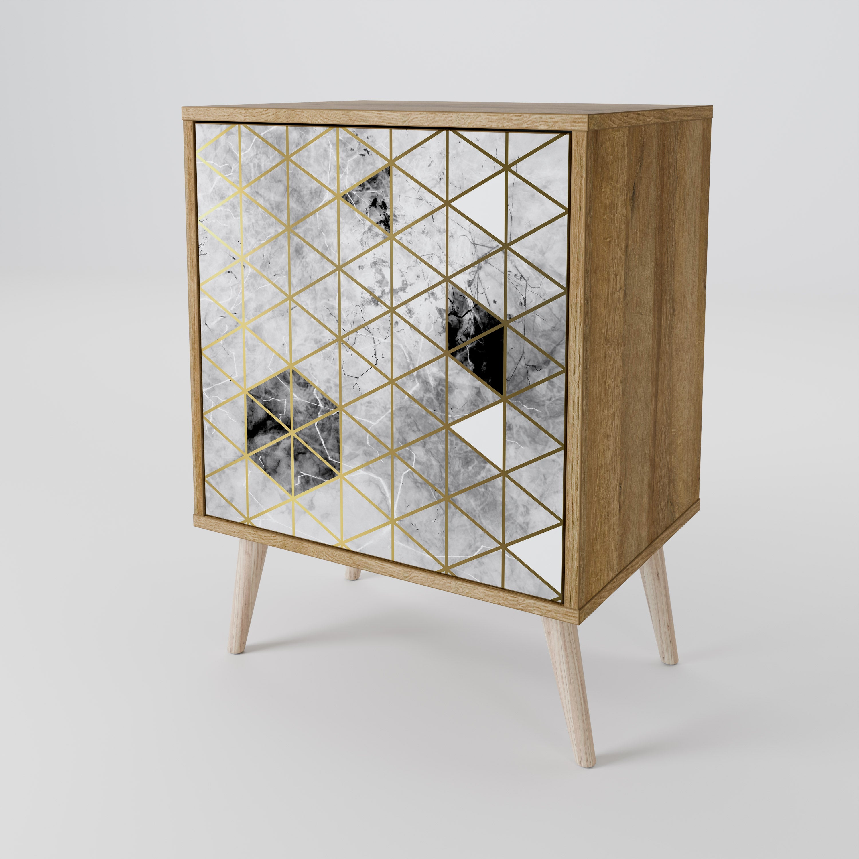 ASHEN ARIA Sideboard mit 1 Tür in Eiche-Optik