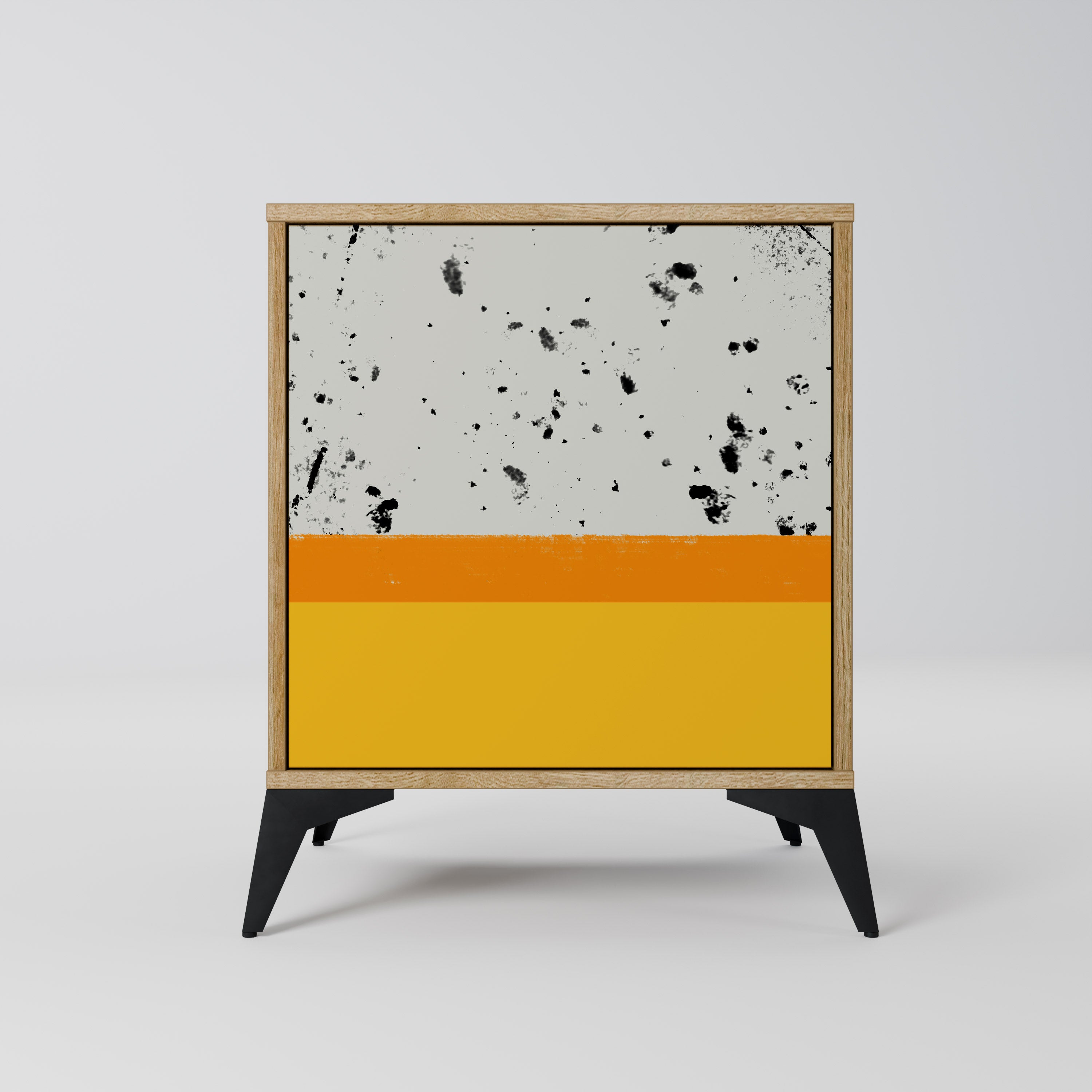 DYED BY ORANGE Sideboard mit 1 Tür in Eiche-Optik
