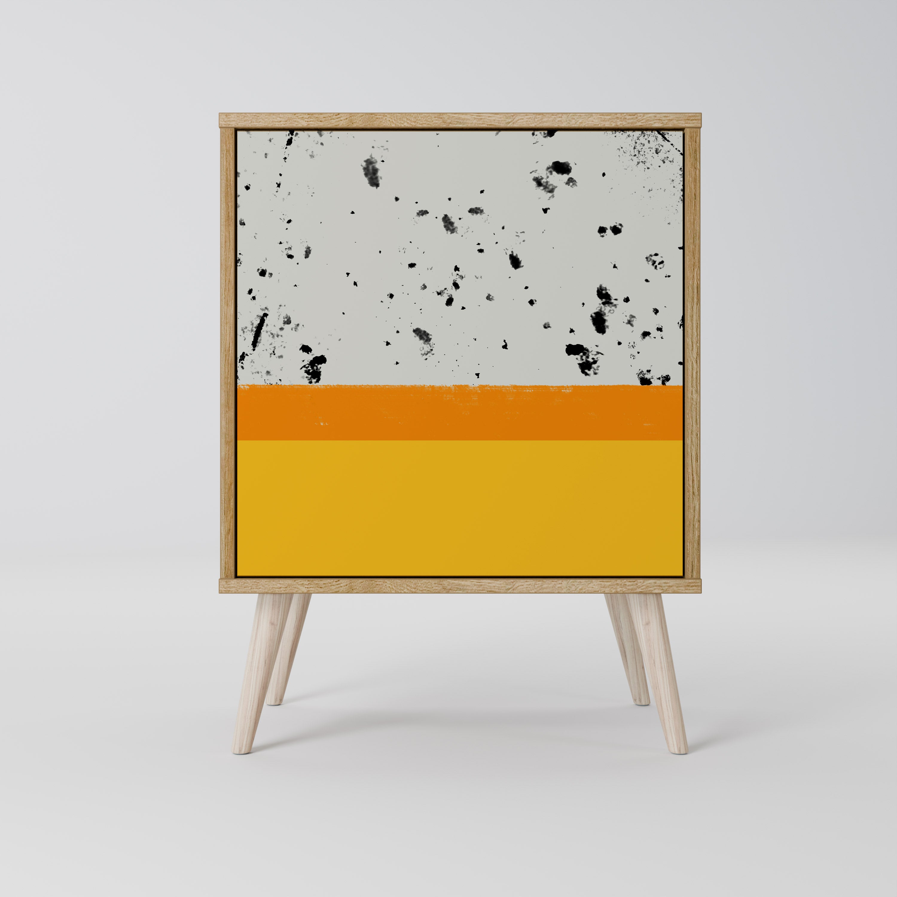 DYED BY ORANGE Sideboard mit 1 Tür in Eiche-Optik