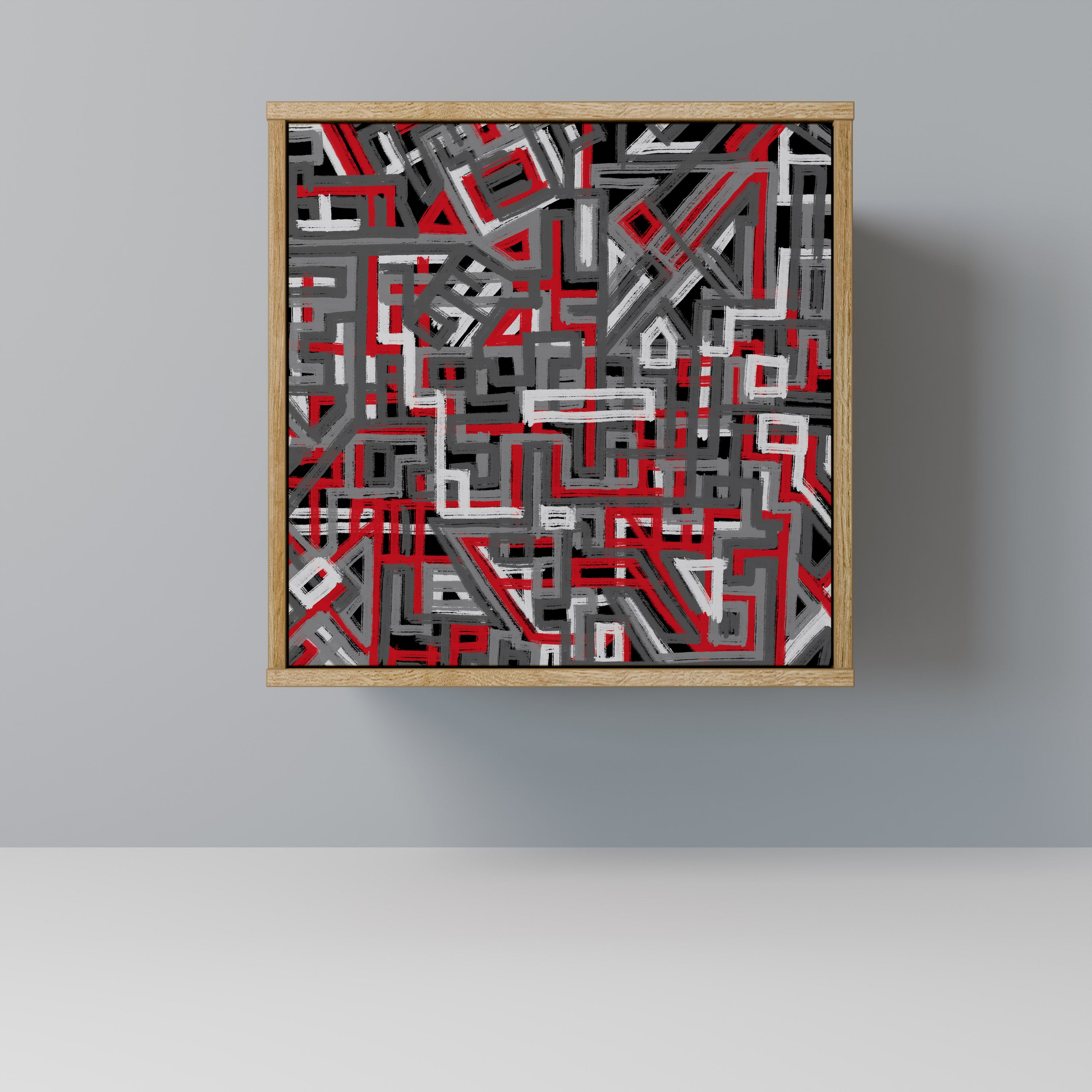 BROKEN LINES Sideboard mit 1 Tür in Eiche-Optik