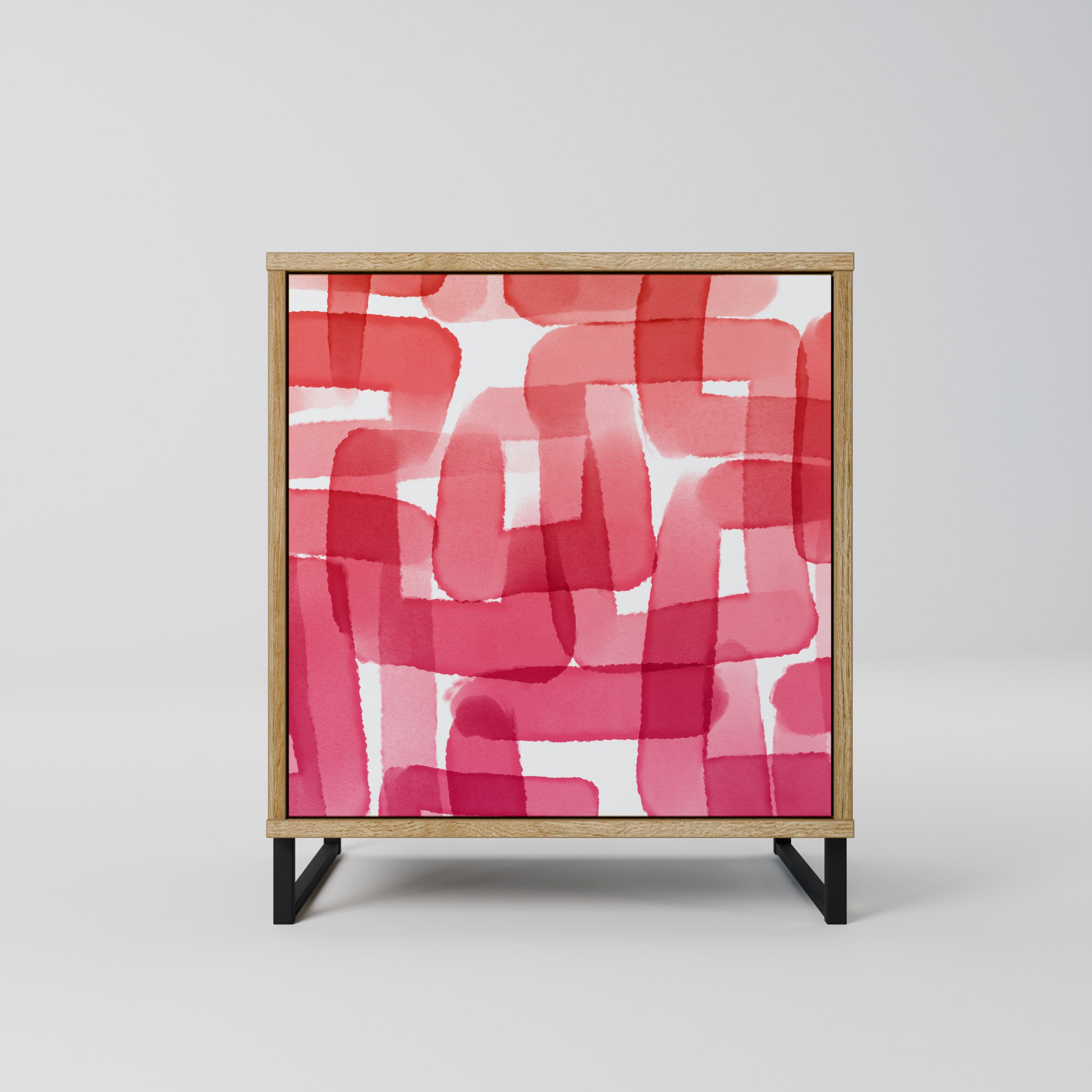 KALEIDOSCOPIC CUBISM Sideboard mit 1 Tür in Eiche-Optik