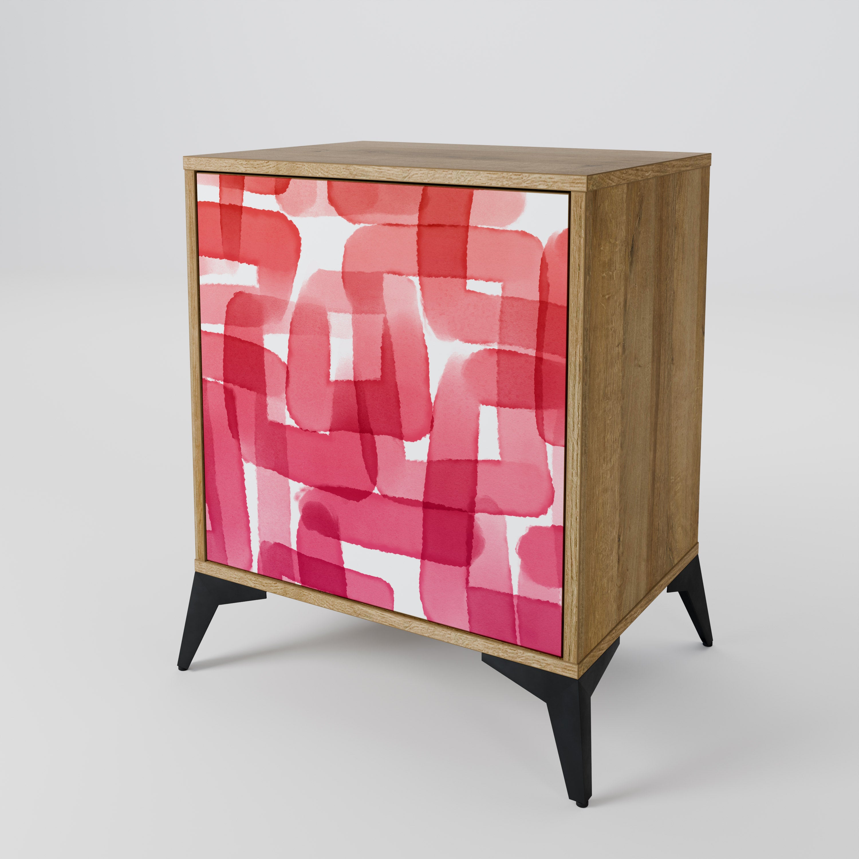 KALEIDOSCOPIC CUBISM Sideboard mit 1 Tür in Eiche-Optik