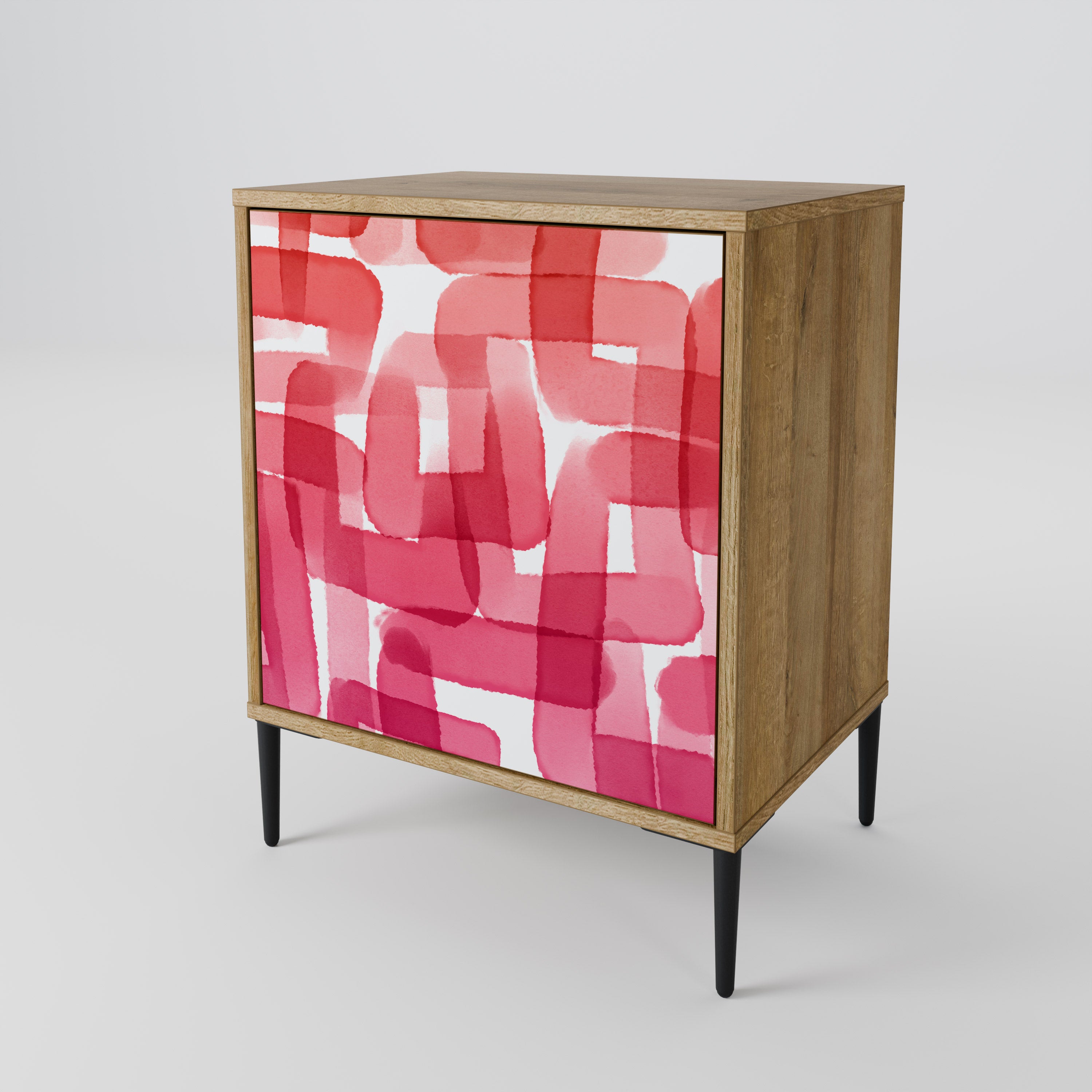 KALEIDOSCOPIC CUBISM Sideboard mit 1 Tür in Eiche-Optik