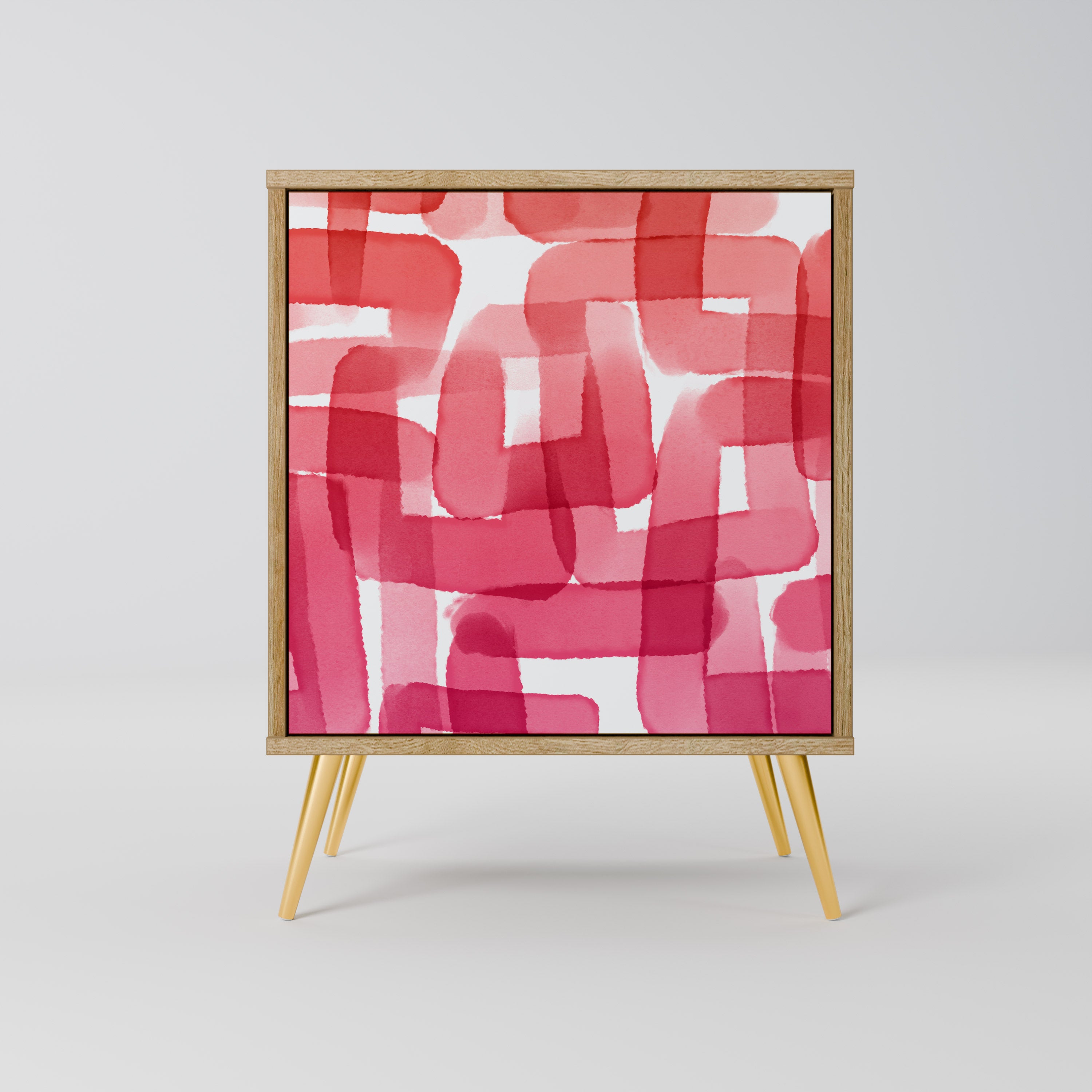 KALEIDOSCOPIC CUBISM Sideboard mit 1 Tür in Eiche-Optik