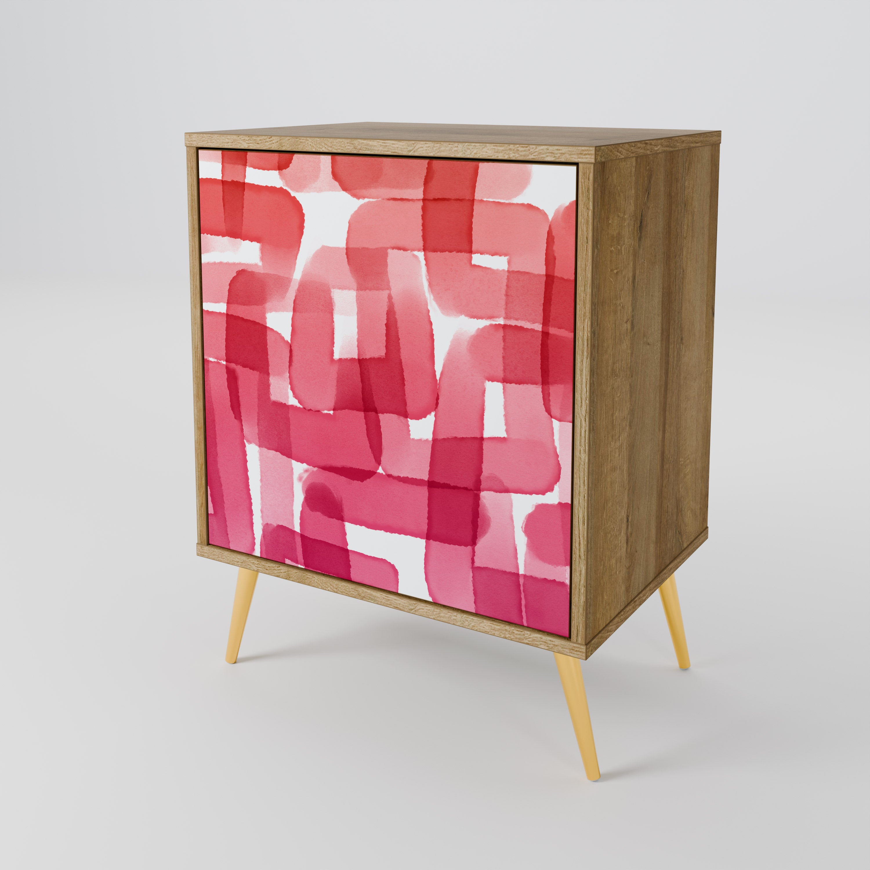 KALEIDOSCOPIC CUBISM Sideboard mit 1 Tür in Eiche-Optik