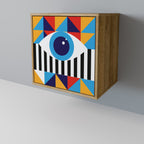 ABSTRACTION AND GEOMETRY Sideboard mit 1 Tür in Eiche-Optik