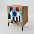 ABSTRACTION AND GEOMETRY Sideboard mit 1 Tür in Eiche-Optik