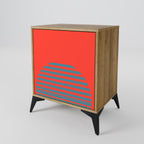 RISING GEOMETRY STARS Sideboard mit 1 Tür in Eiche-Optik