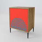 RISING GEOMETRY STARS Sideboard mit 1 Tür in Eiche-Optik