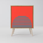 RISING GEOMETRY STARS Sideboard mit 1 Tür in Eiche-Optik