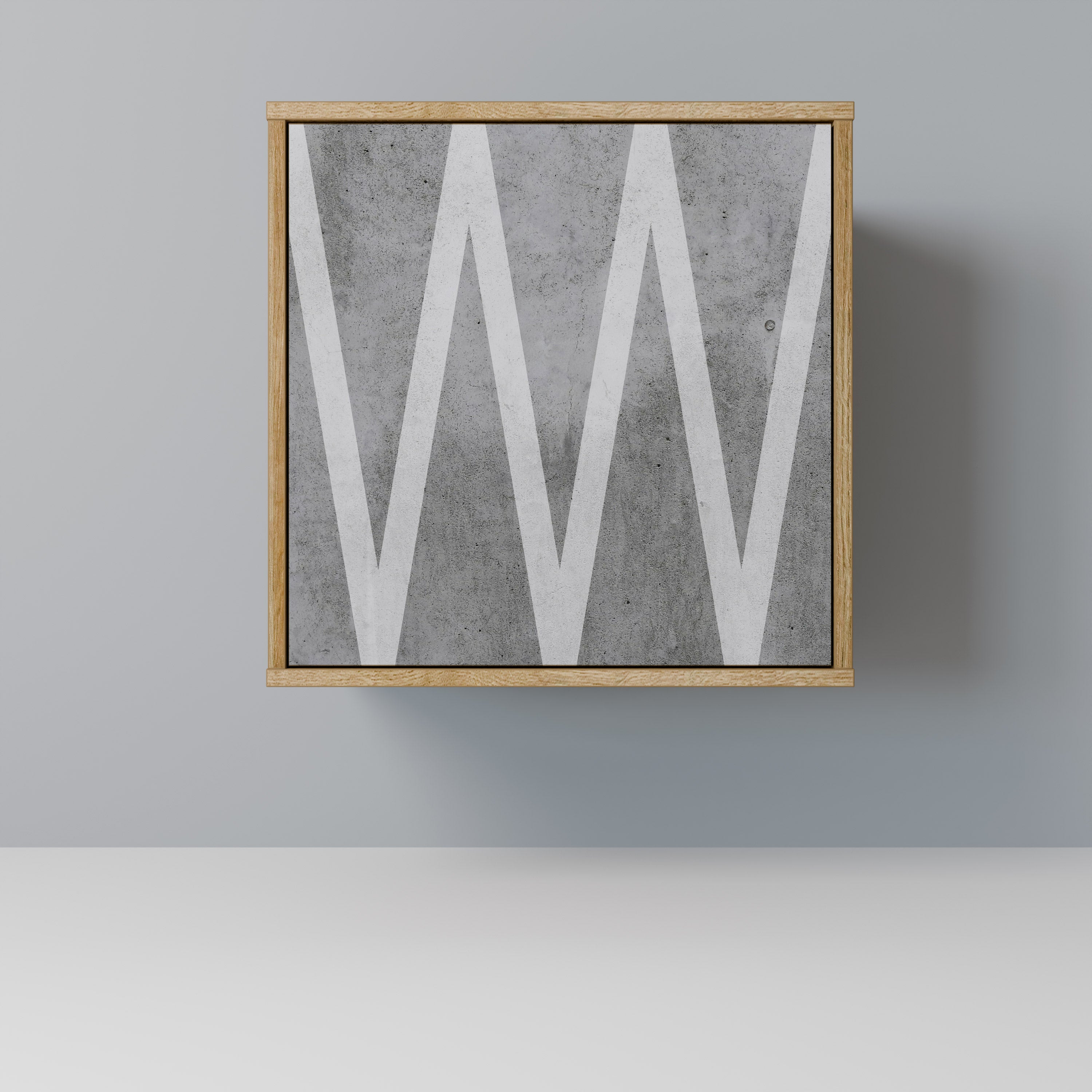 SOLID ZIG ZAG Sideboard mit 1 Tür in Eiche-Optik