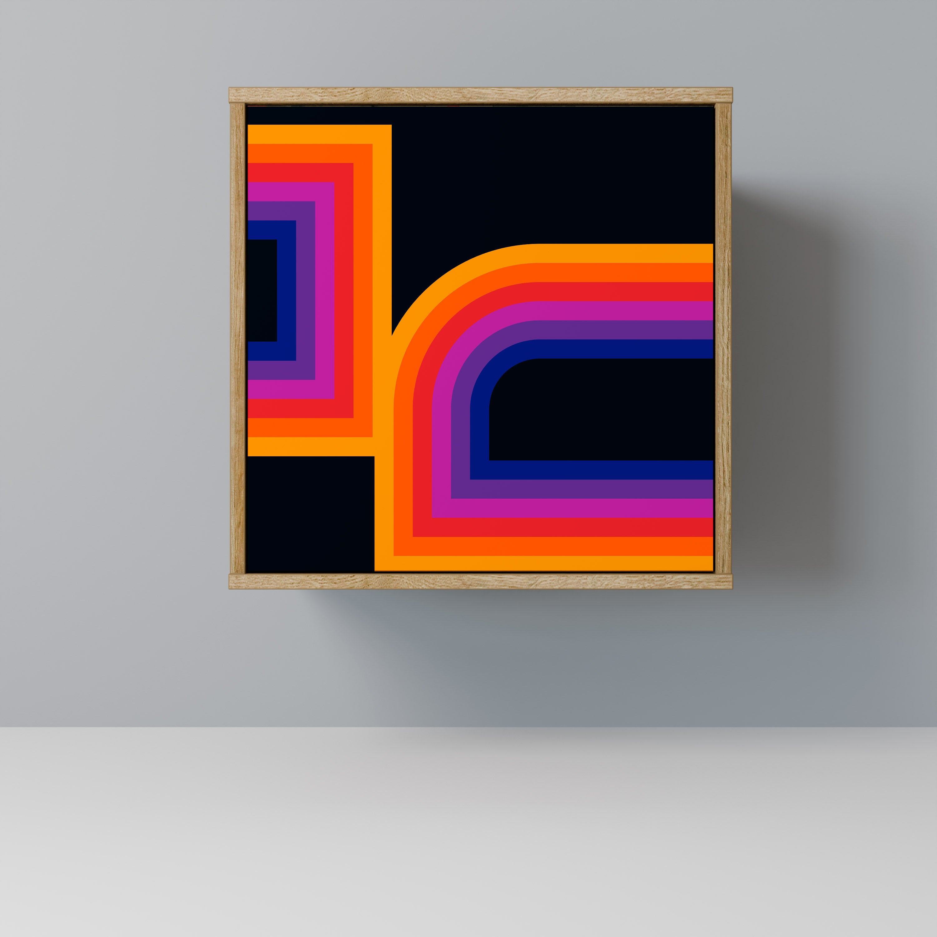 BLINDED BY THE LIGHTS Sideboard mit 1 Tür in Eiche-Optik