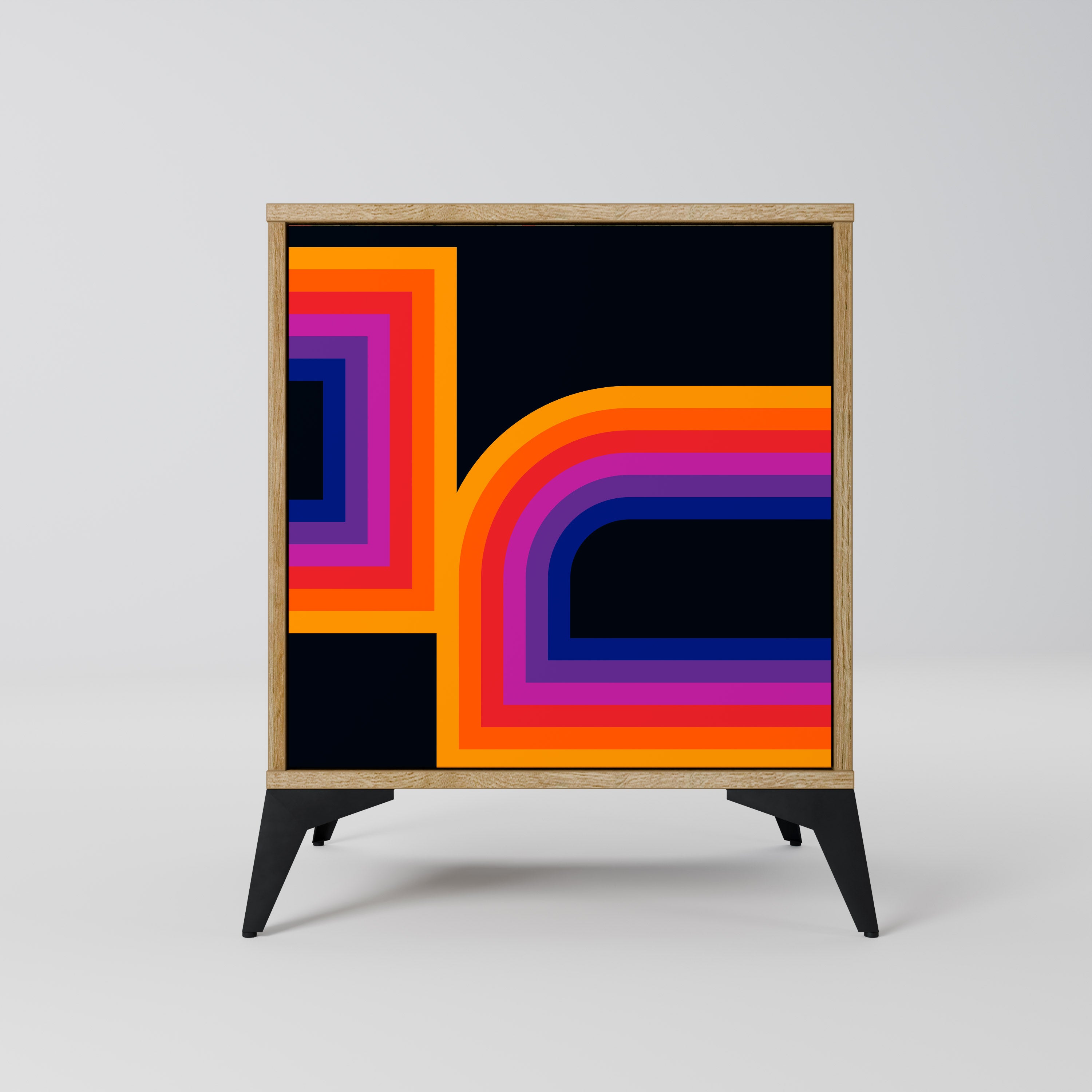 BLINDED BY THE LIGHTS Sideboard mit 1 Tür in Eiche-Optik