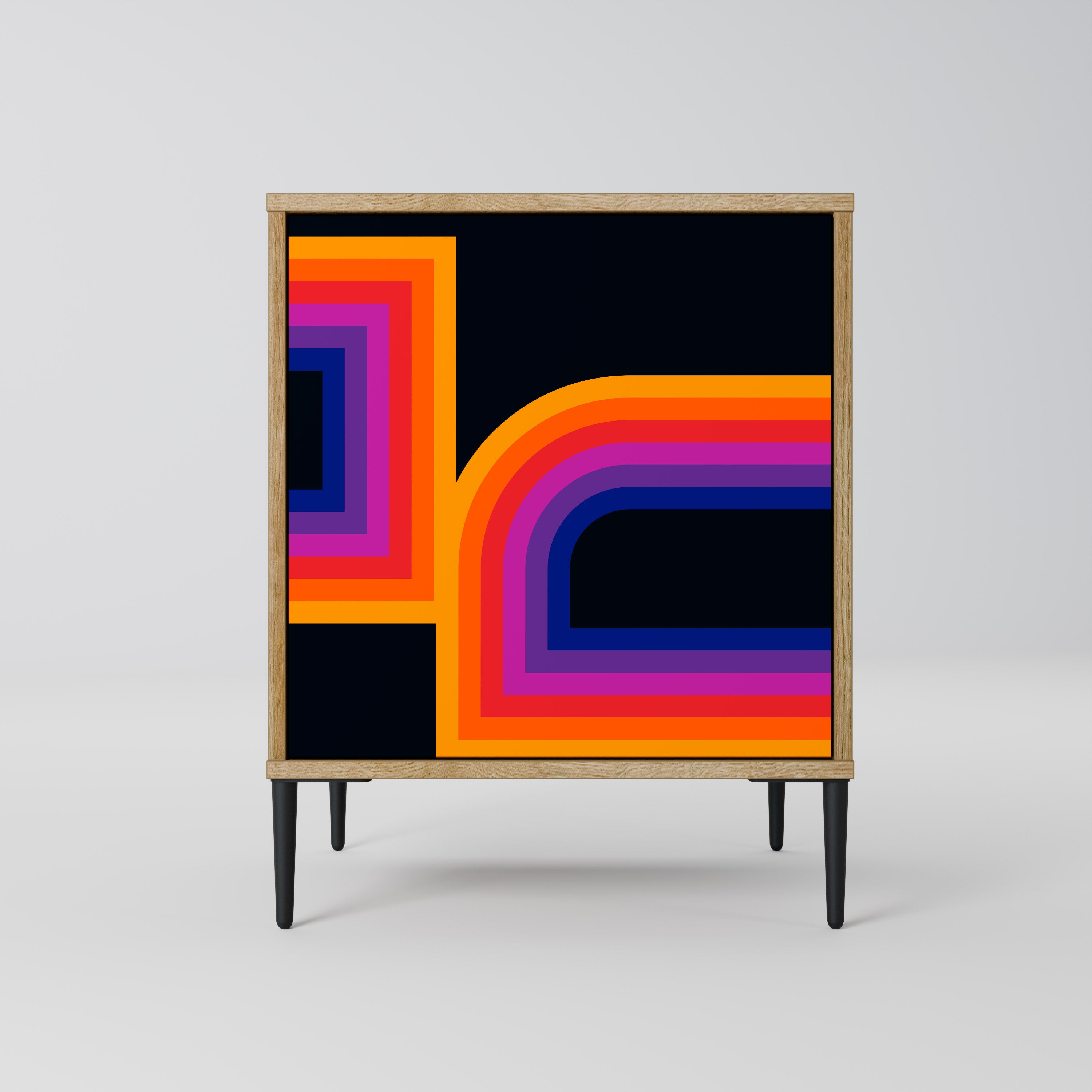 BLINDED BY THE LIGHTS Sideboard mit 1 Tür in Eiche-Optik