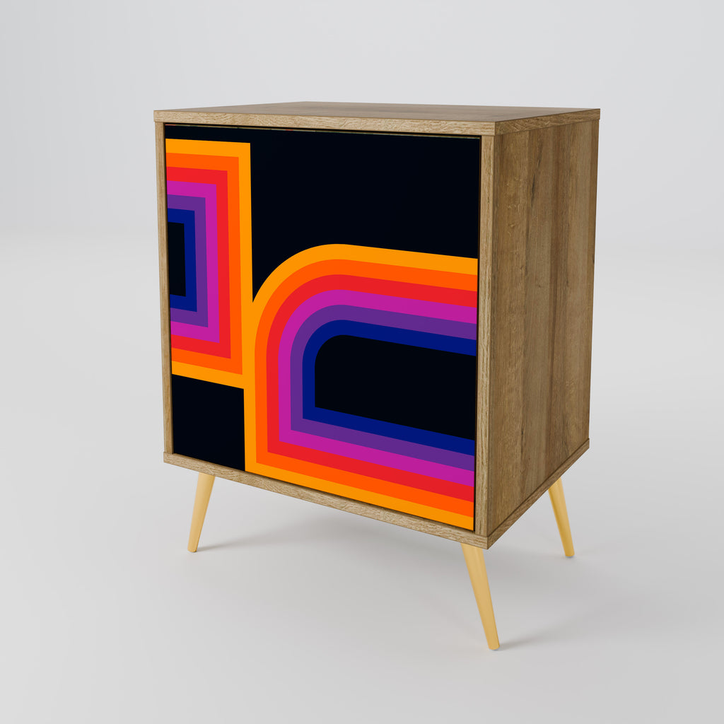 BLINDED BY THE LIGHTS Sideboard mit 1 Tür in Eiche-Optik